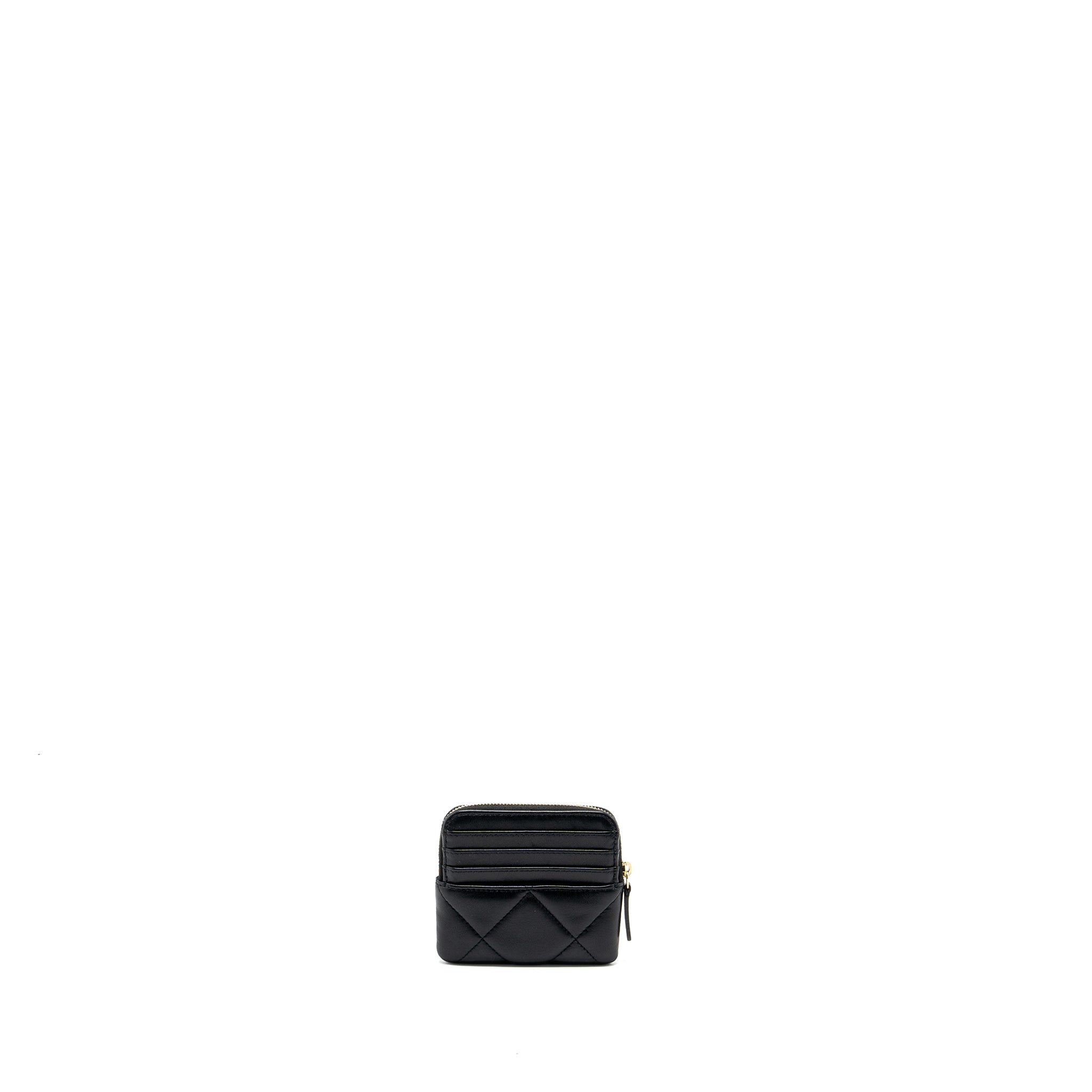 Chanel 19 zipped coin purse lambskin black GHW (Microchip) - Image 2