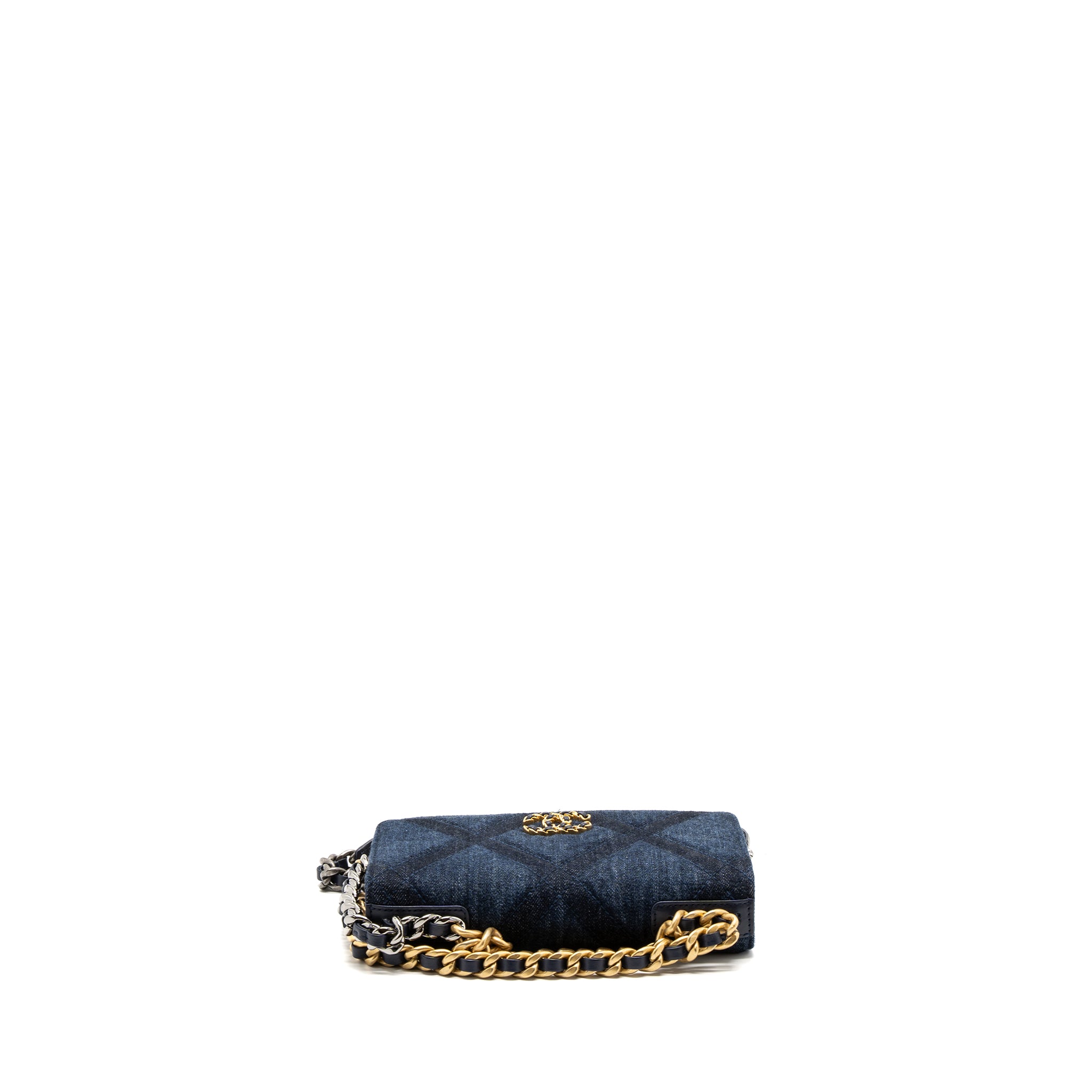Chanel 19 wallet on chain limited denim dark blue multicolour hardware (microchip) - Image 6