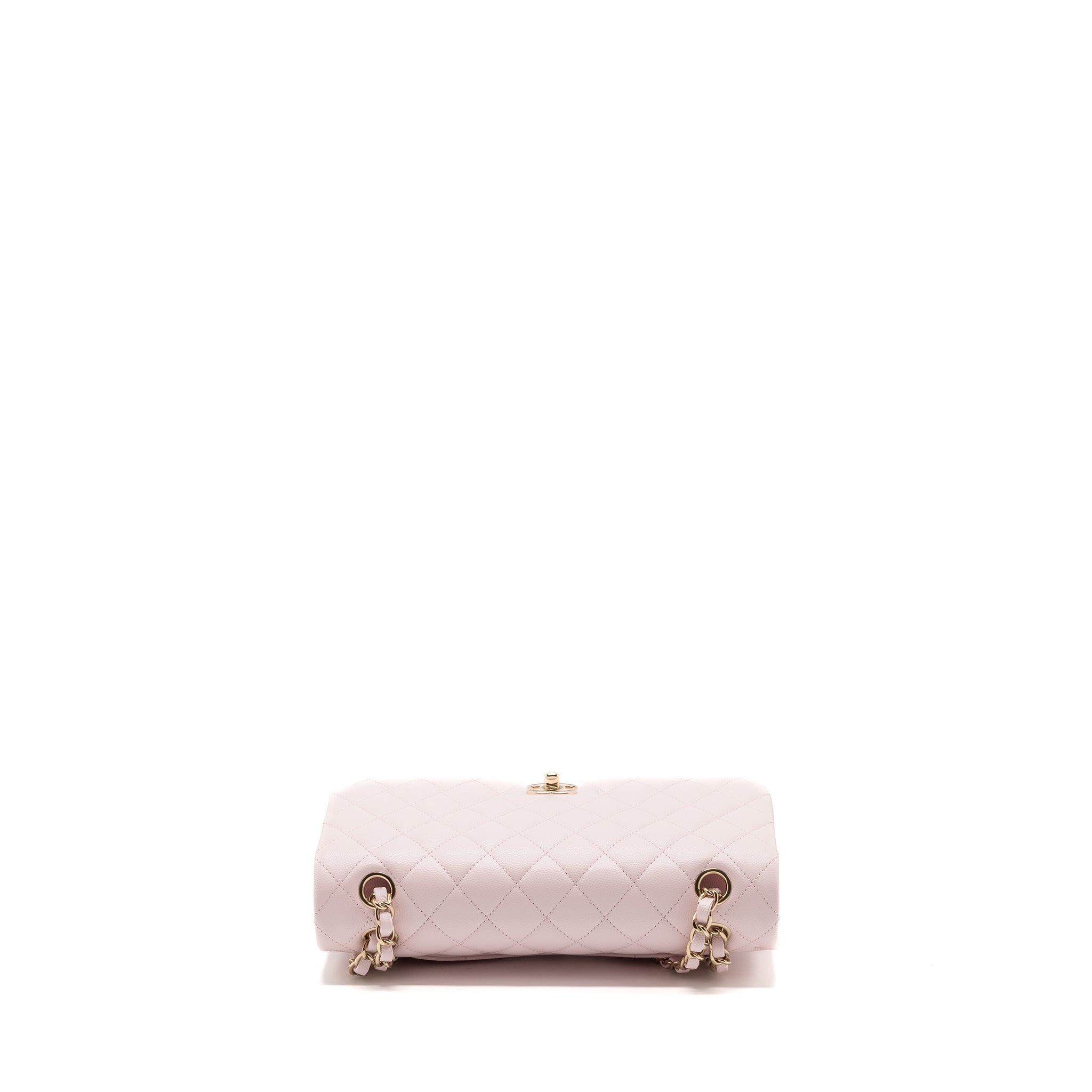 Chanel medium classic double flap bag caviar light pink LGHW (microchip) - Image 5
