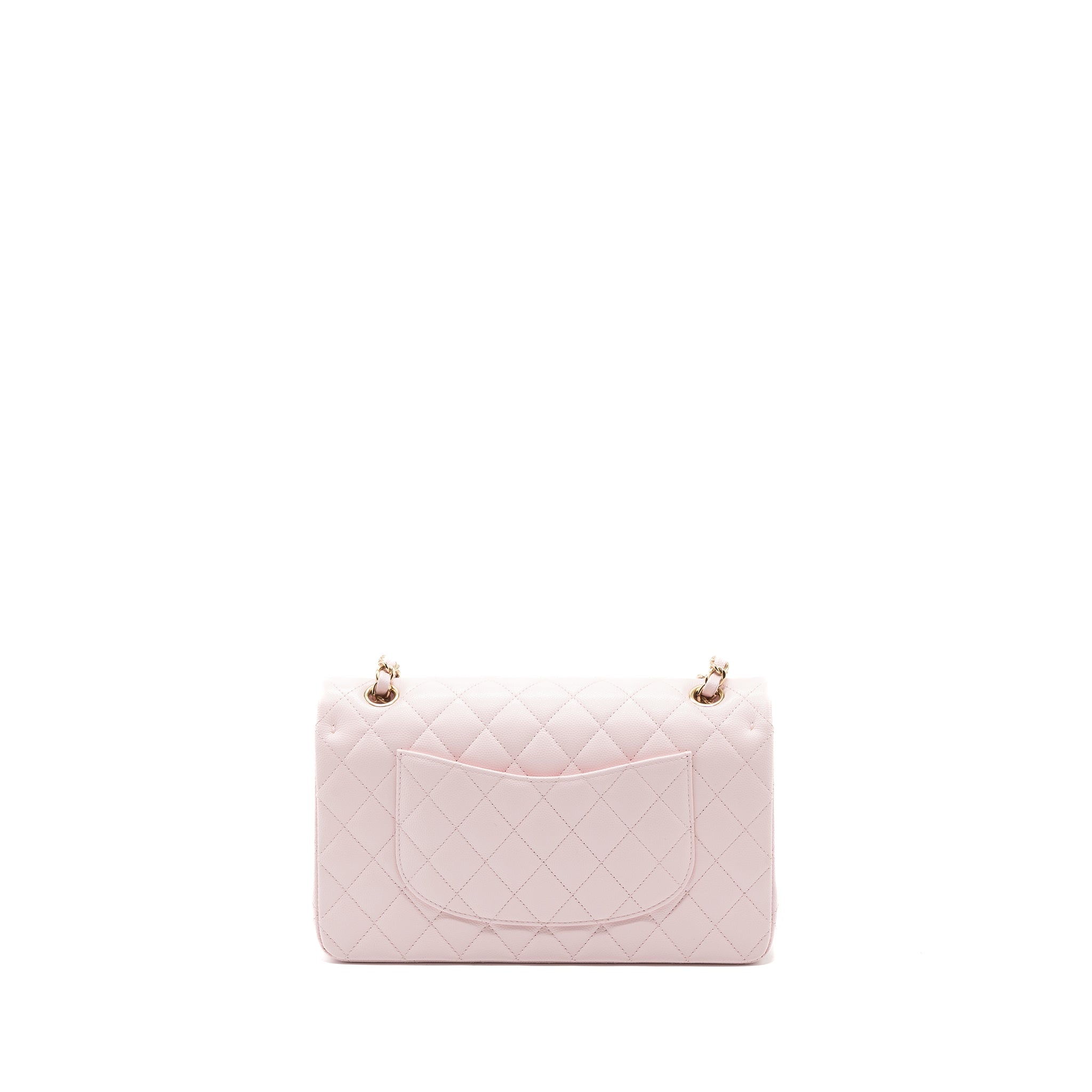 Chanel medium classic double flap bag caviar light pink LGHW (microchip) - Image 2