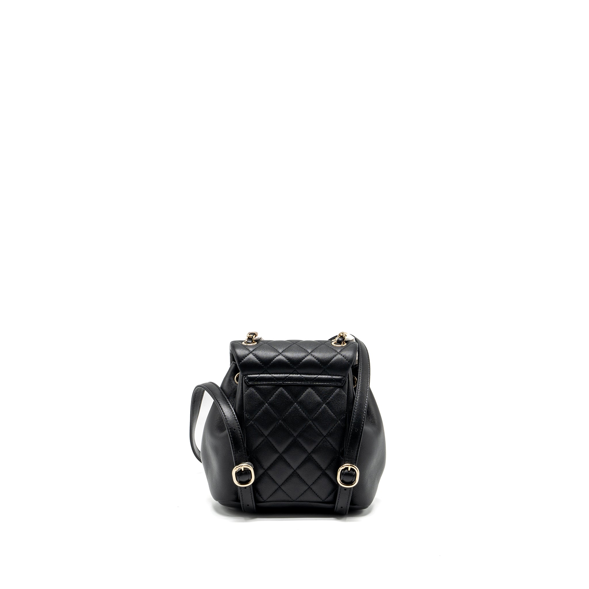 Chanel 24P Mini Duma Backpack Calfskin Black LGHW (Microchip) - Image 2