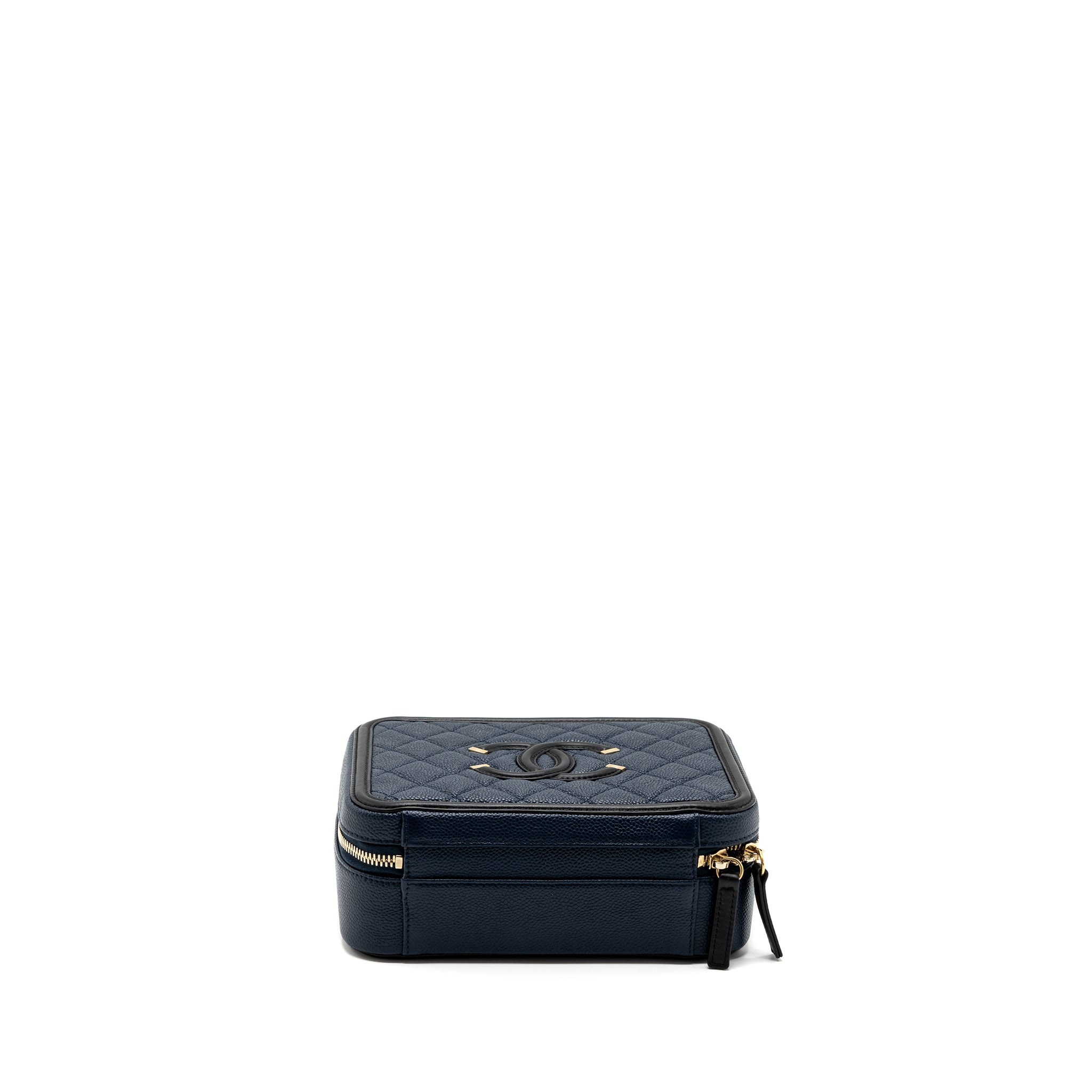 Chanel Filigree Camera Bag Caviar Dark Blue/ Black GHW - Image 5