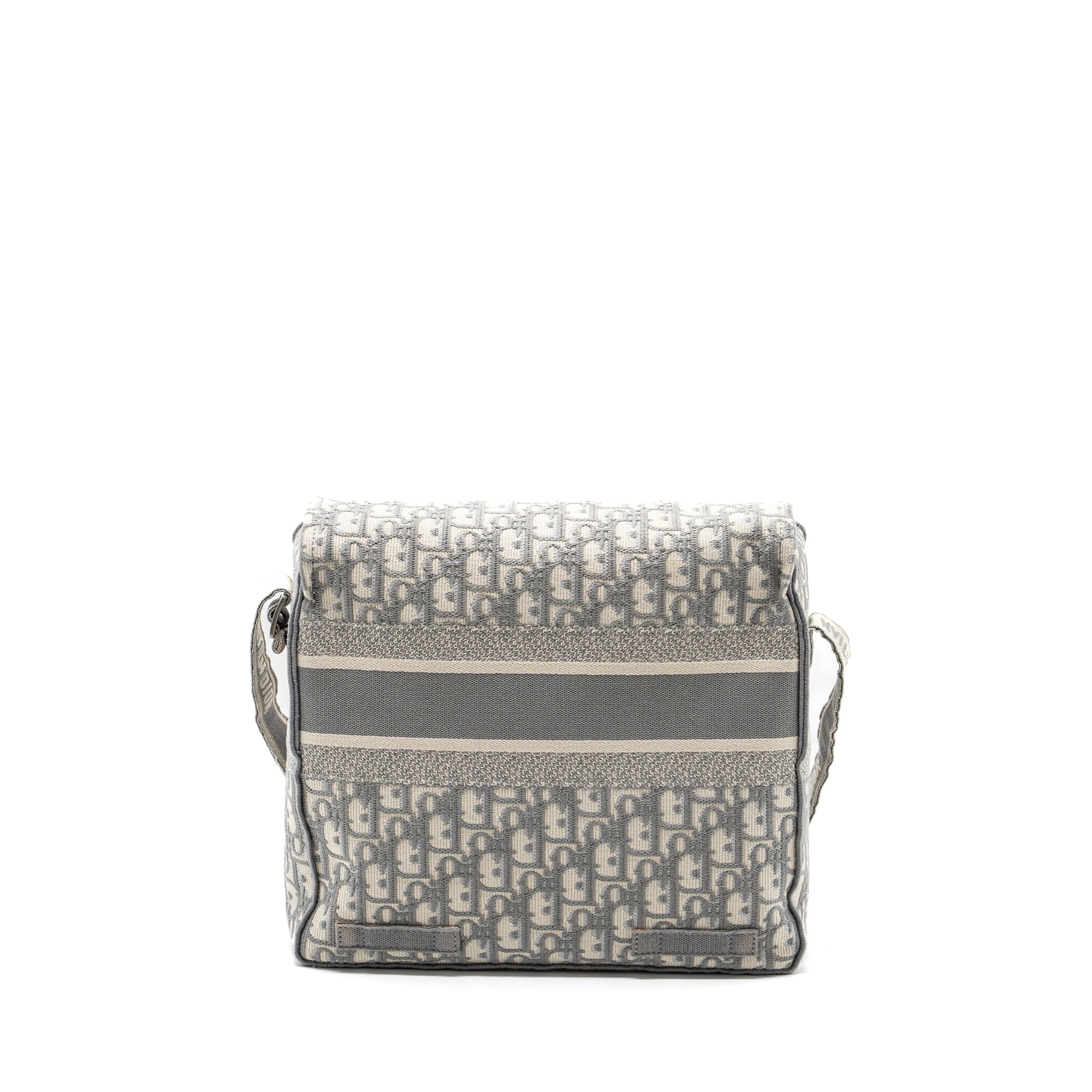 Dior Diorcamp Messenger Bag Oblique Embroidery Light Grey SHW - Image 4