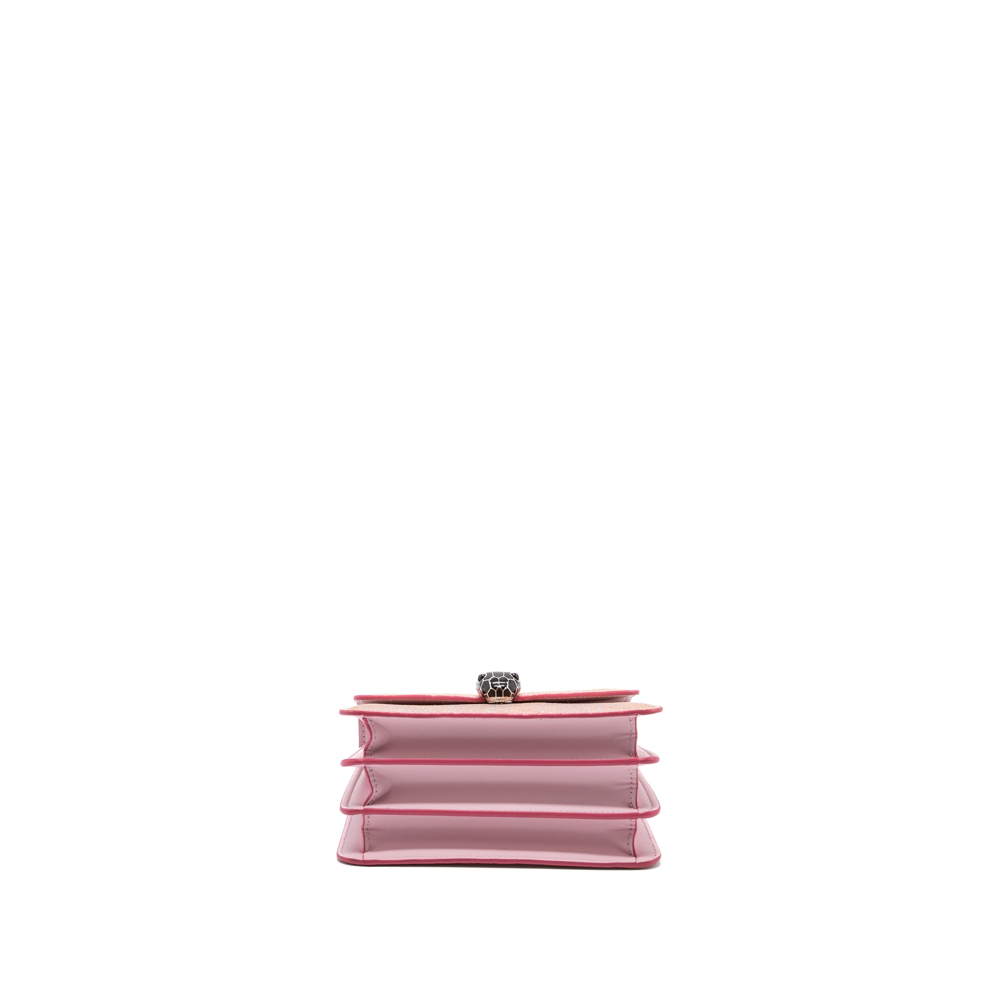 BvLGARI Serpenti Forever Top Handle In ROSA DI FRANCIA CRYSTAL GALUCHAT SHW - Image 5