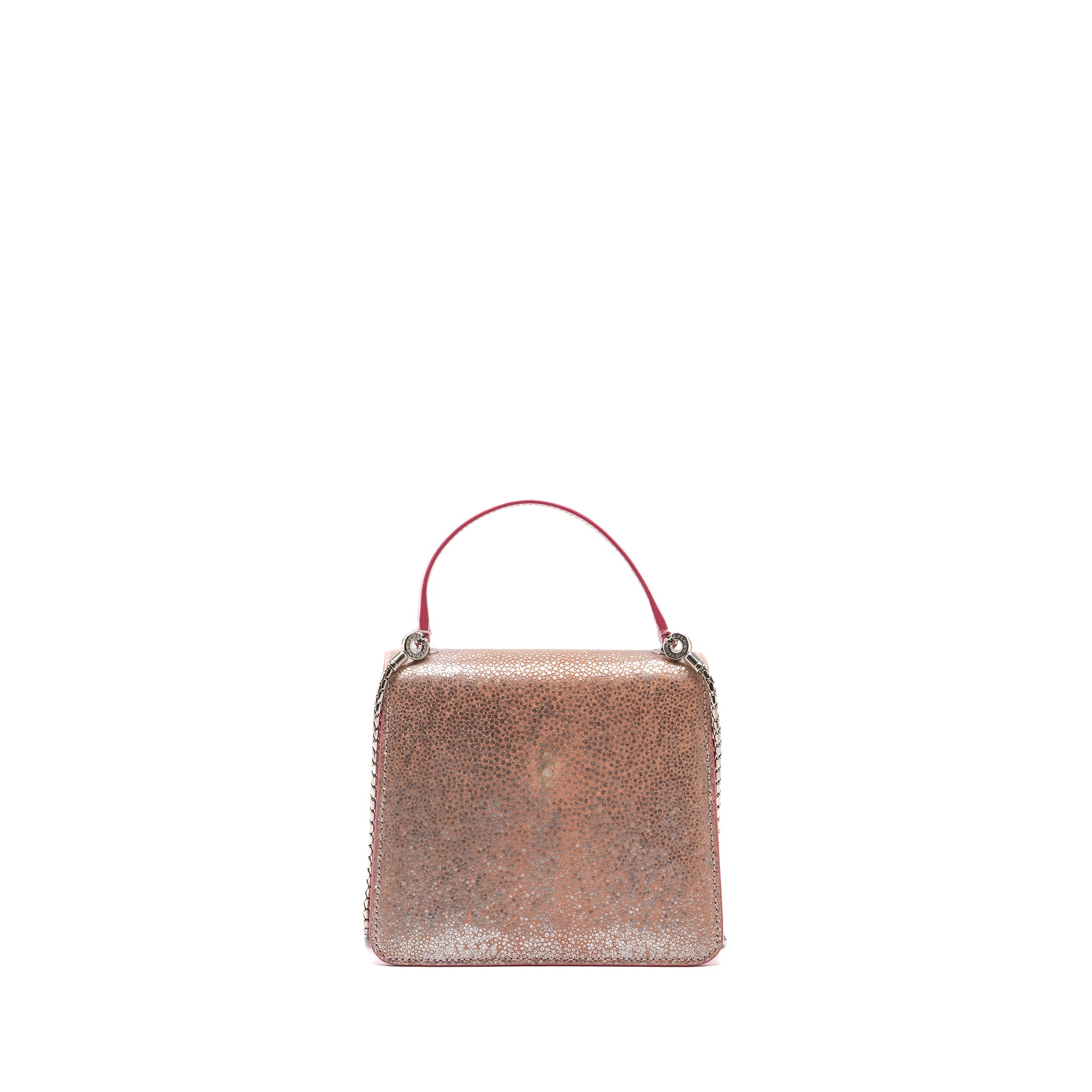 BvLGARI Serpenti Forever Top Handle In ROSA DI FRANCIA CRYSTAL GALUCHAT SHW - Image 2