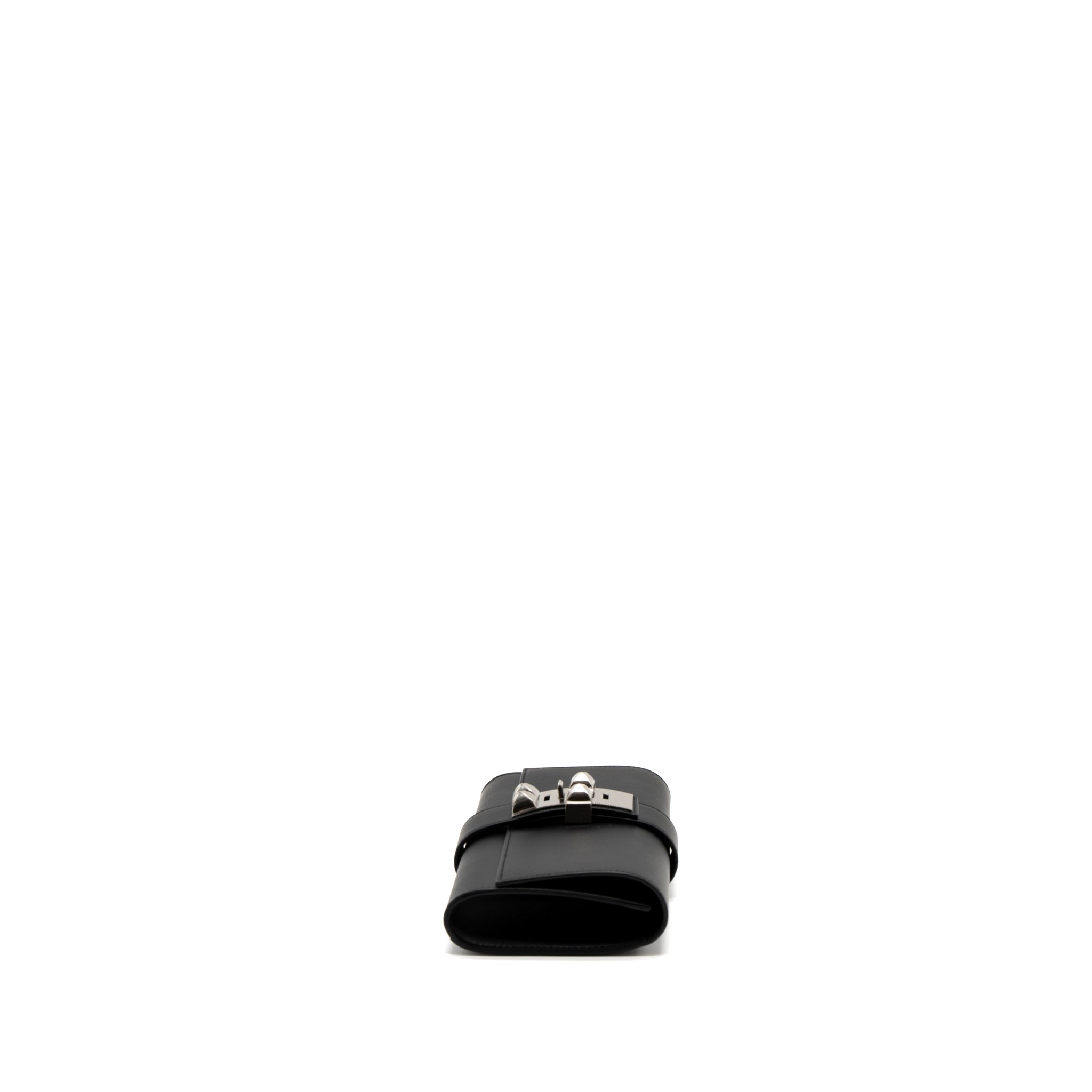 HERMES POCHETTE MEDOR 23 SWIFT BLACK SHW stamp X - Image 3