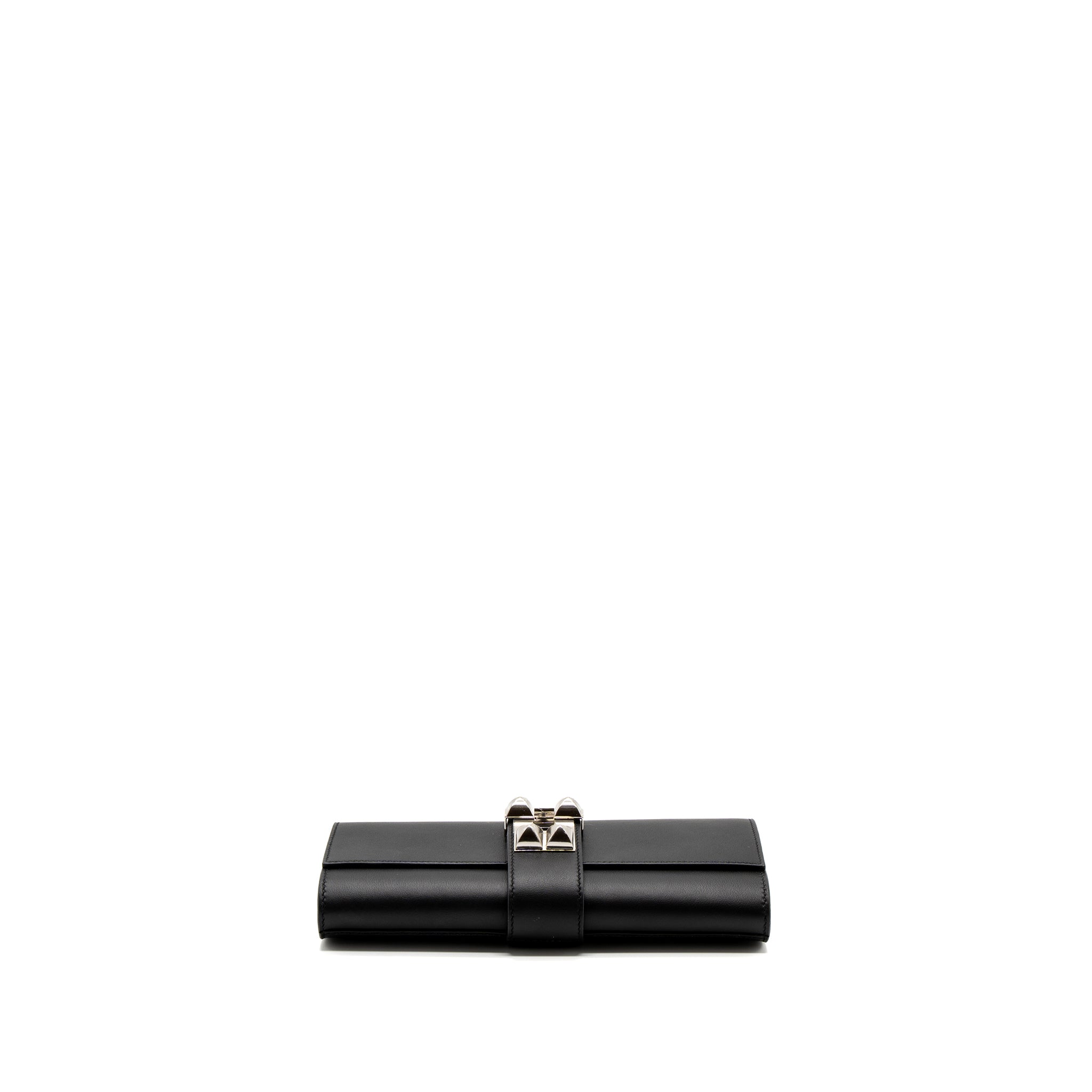 HERMES POCHETTE MEDOR 23 SWIFT BLACK SHW stamp X - Image 6