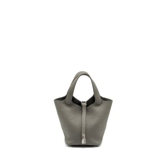 Hermes Picotin 18 Clemence Gris Myer SHW Stamp U