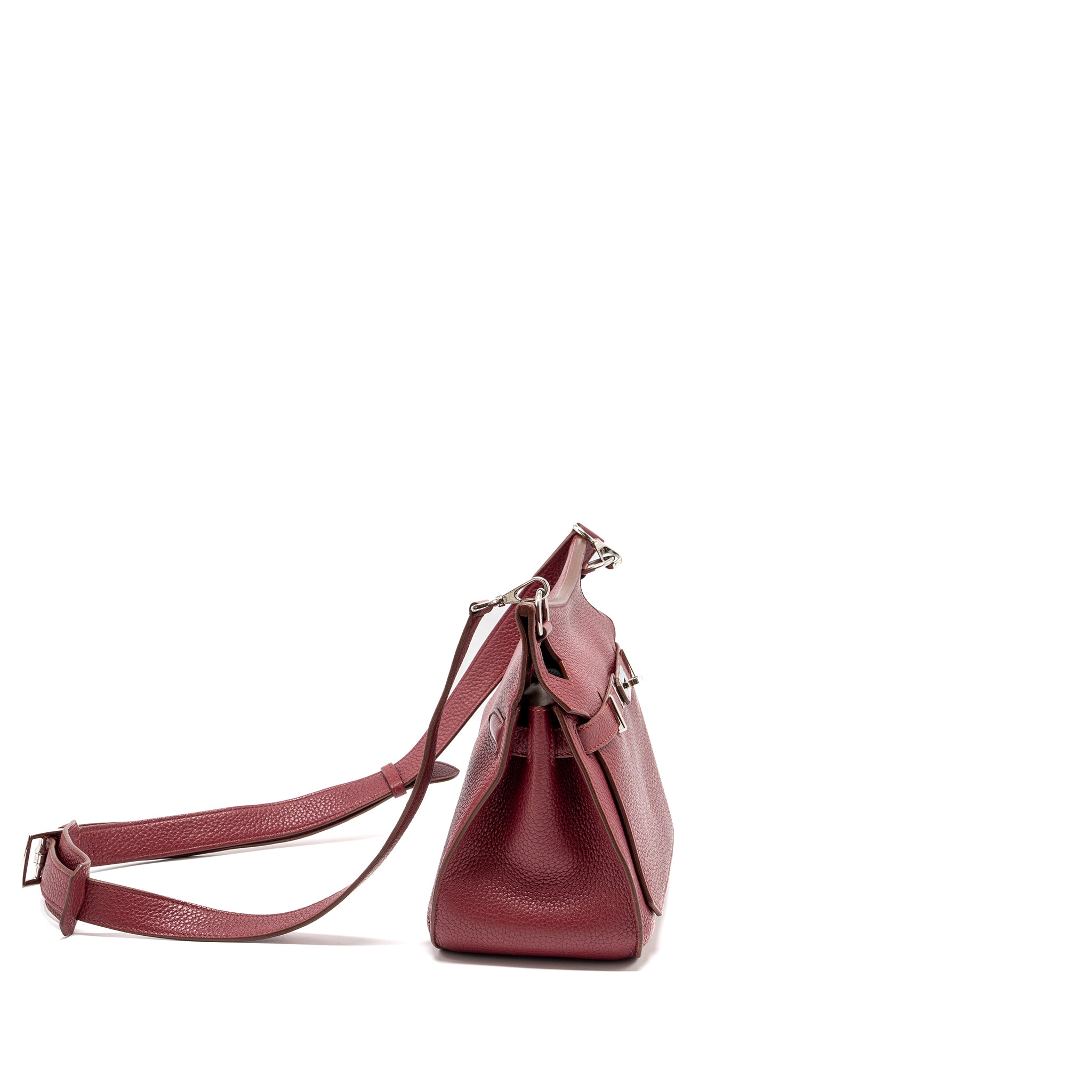 Hermes jypsiere 28 Clemence rouge grenat SHW Stamp square P - Image 3