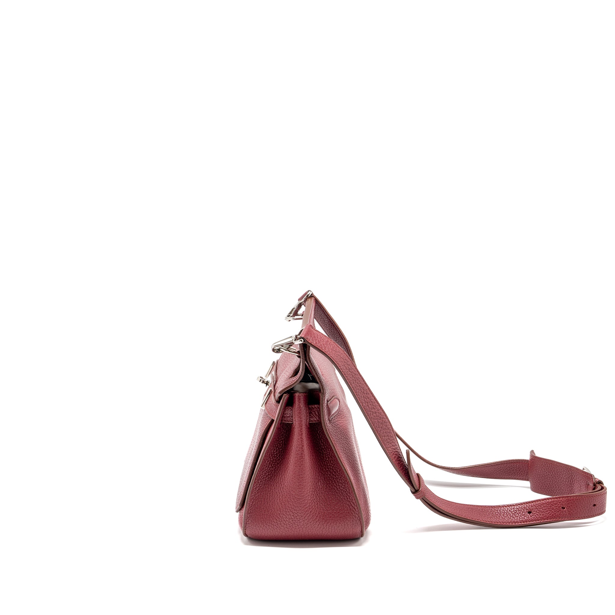 Hermes jypsiere 28 Clemence rouge grenat SHW Stamp square P - Image 4