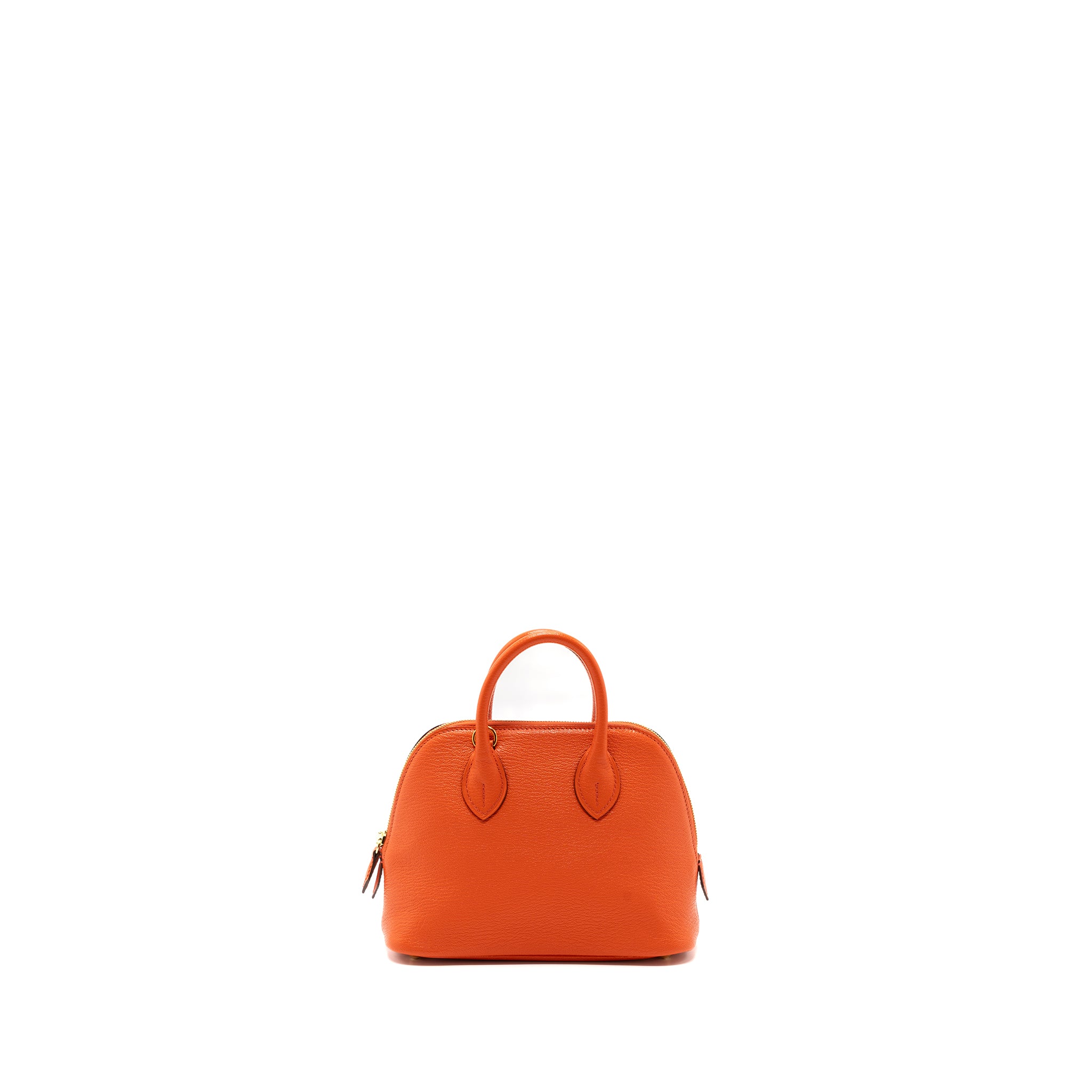 Hermes Mini Bolide Chevre Mysore Poppy Orange GHW Stamp A - Image 4