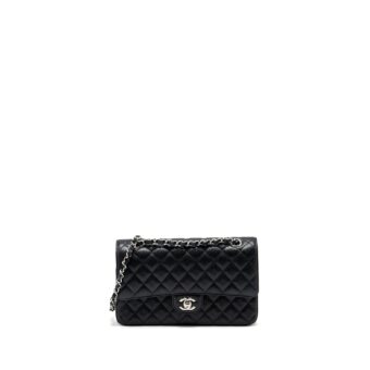 Chanel Medium Classic Double Flap bag caviar black SHW (microchip)