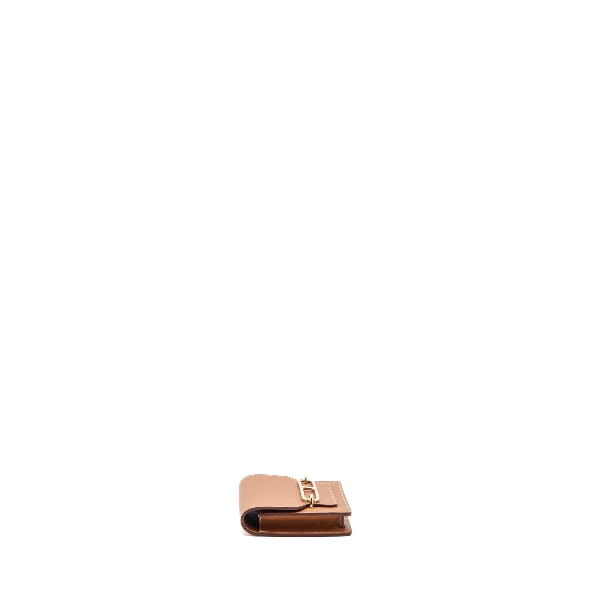 Hermes Roulis Slim Evercolor Gold GHW Stamp B - Image 4