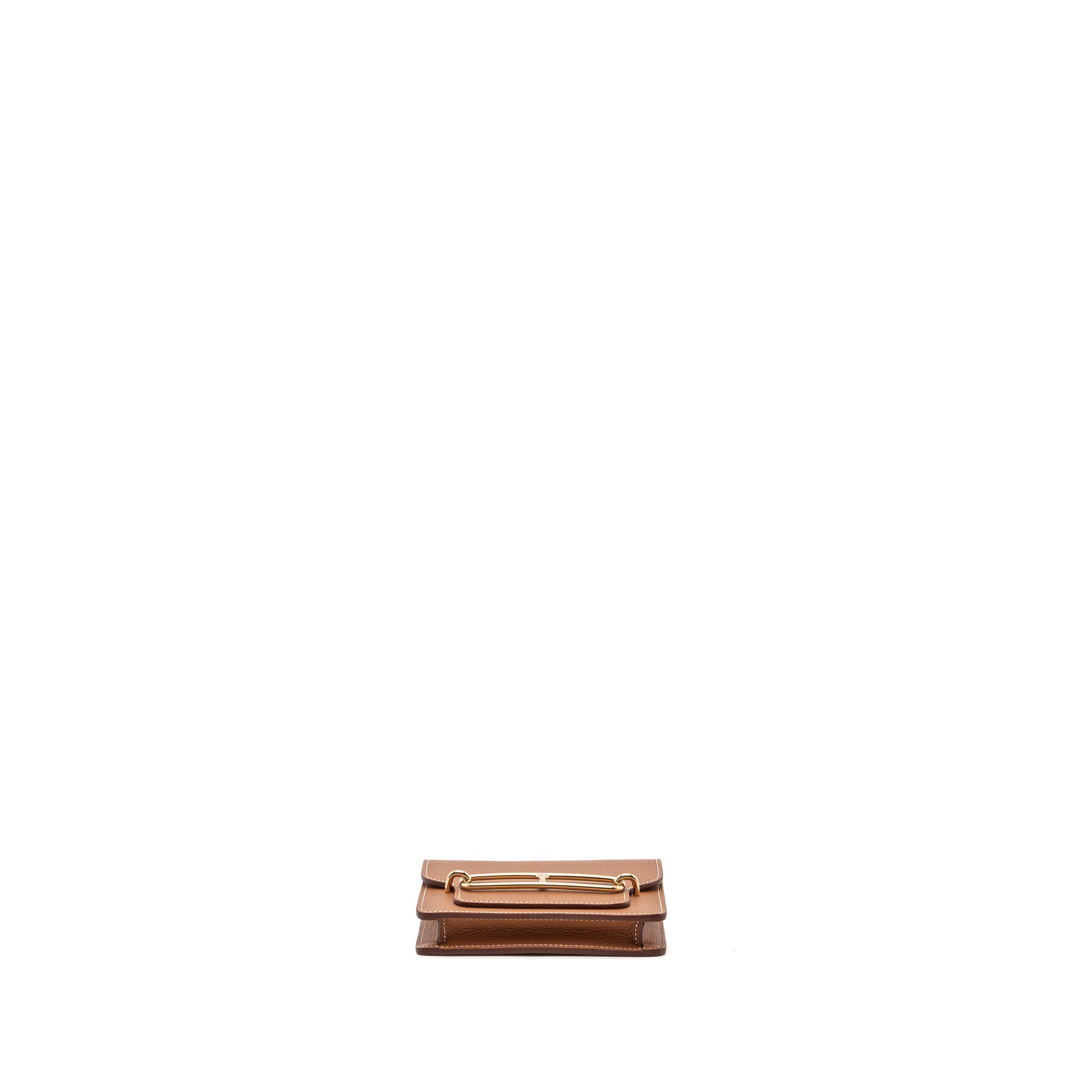 Hermes Roulis Slim Evercolor Gold GHW Stamp B - Image 6