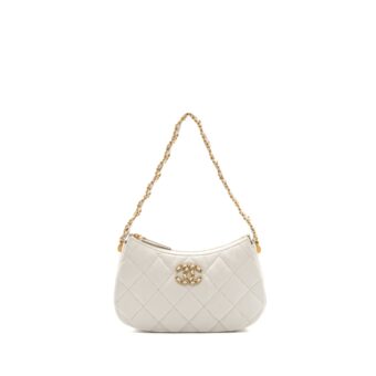 Chanel 23k Hobo Bag Calfskin White GHW (microchip)