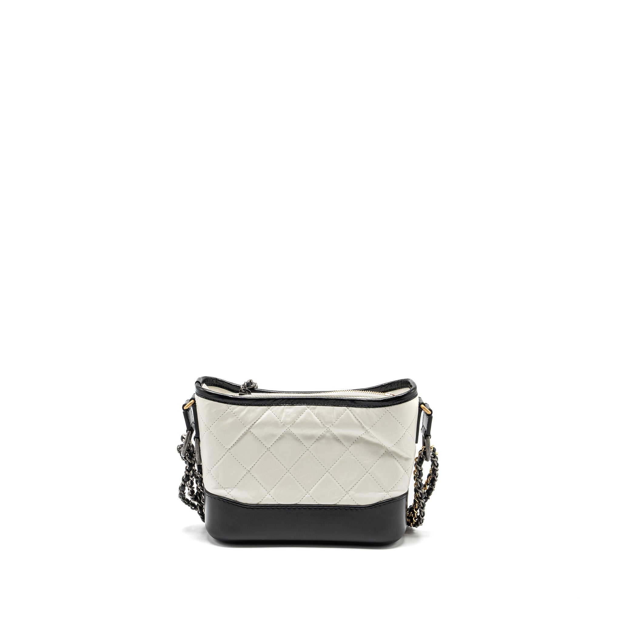 Chanel Small Gabrielle Hobo Bag Aged Calfskin White MultIcolour Hardware - Image 2