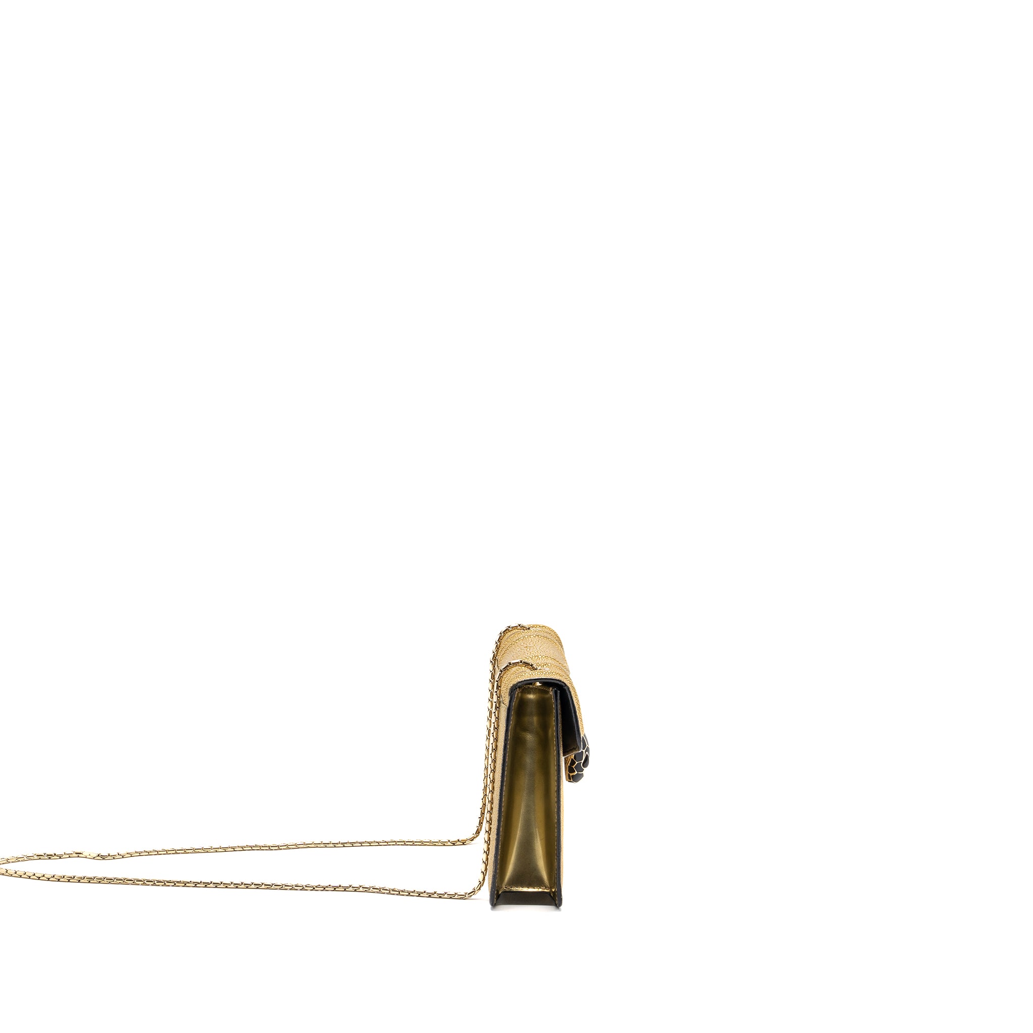 Bvlgari Serpenti Forever Crossbody Bag Stingray Leather Gold LGHW - Image 2
