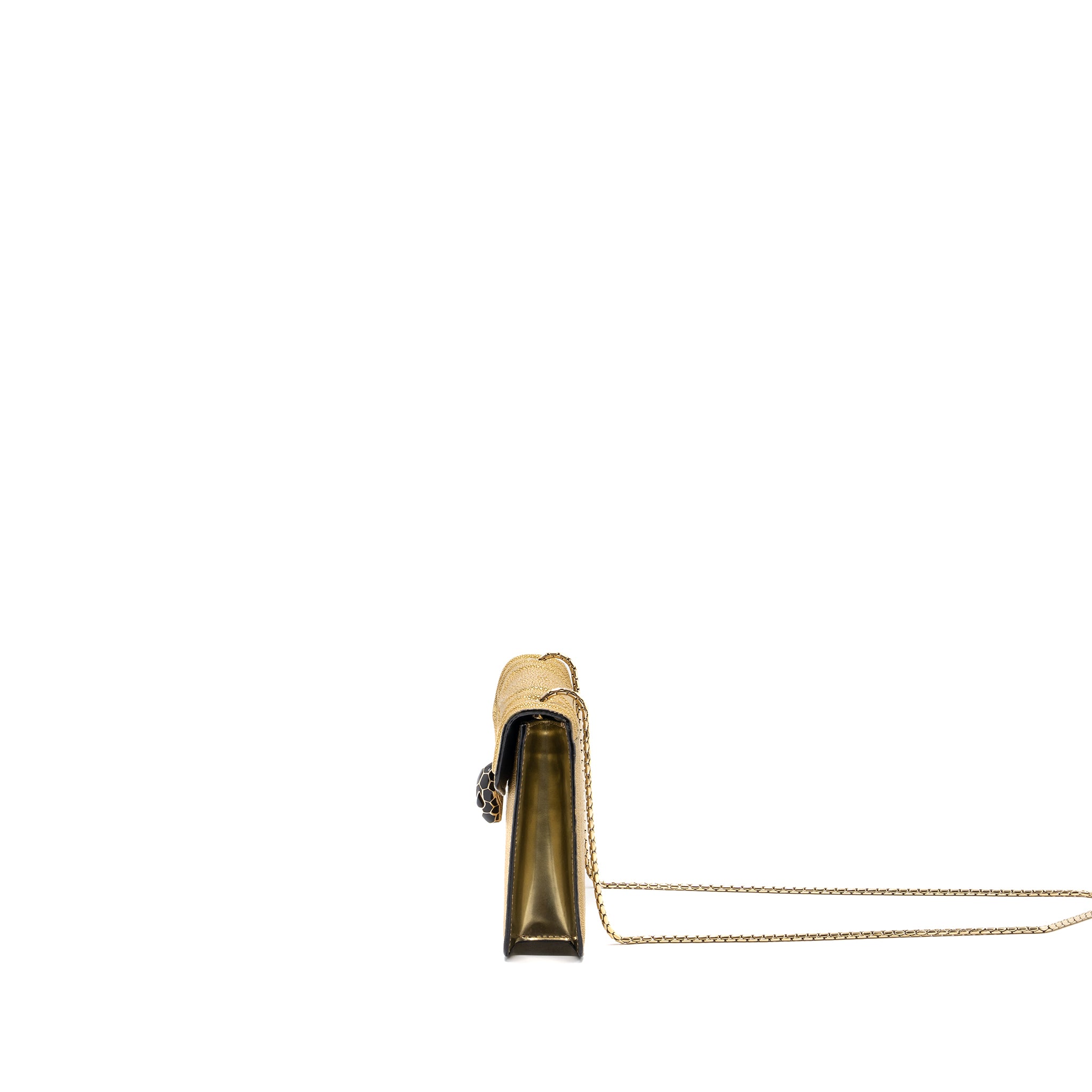 Bvlgari Serpenti Forever Crossbody Bag Stingray Leather Gold LGHW - Image 3