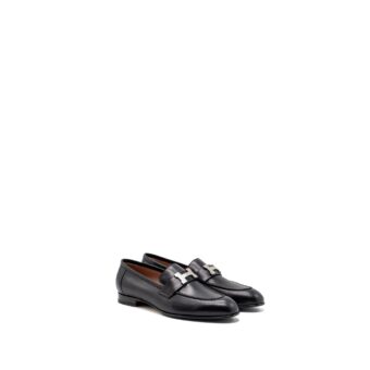 hermes size 37 Paris loafer goatskin black SHW