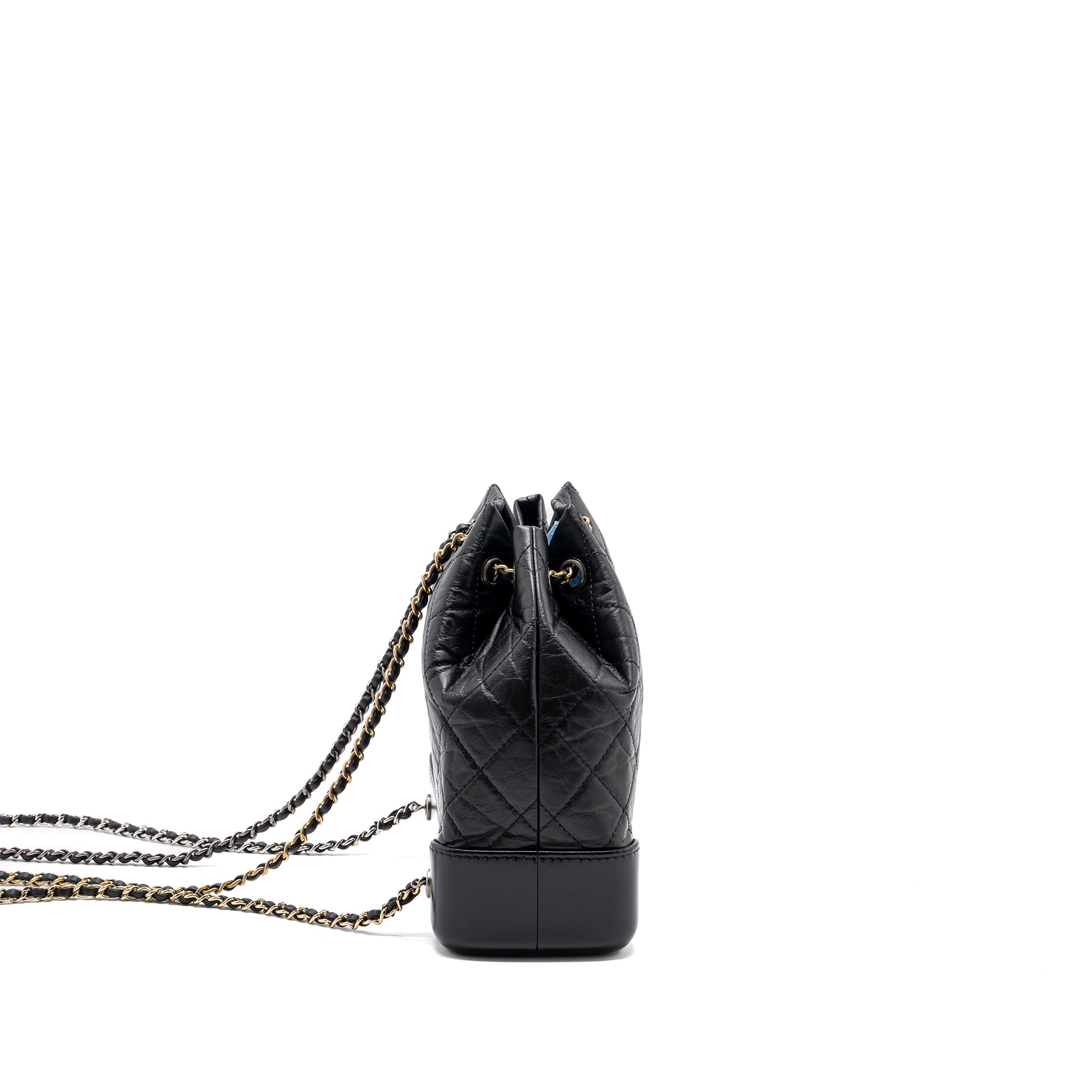Chanel Small Gabrielle Backpack Aged Calfskin Black Ruthenium Hardware (microchip) - Image 3