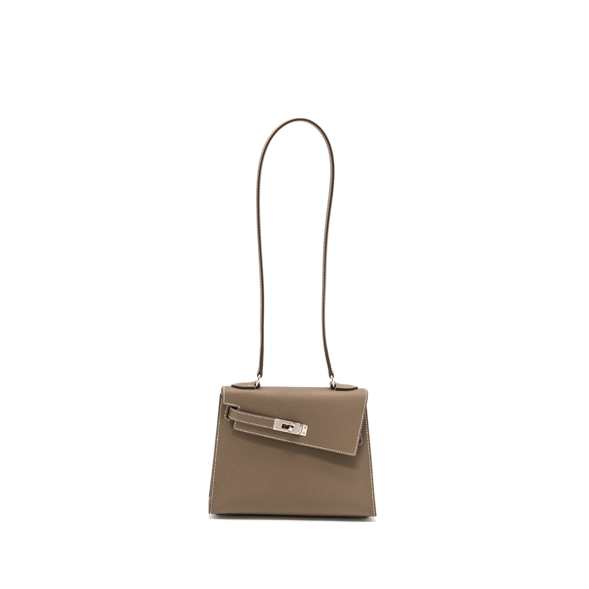 Hermes Kelly sellier en desordre 20 epsom etoupe SHW Stamp U - Image 2