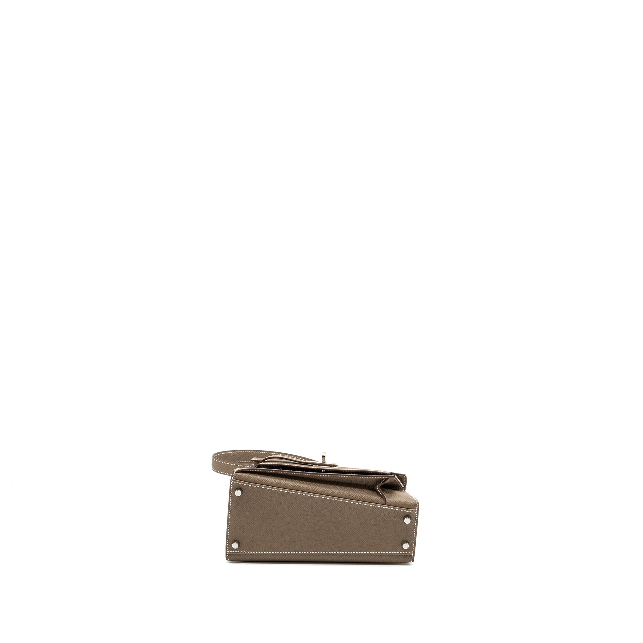 Hermes Kelly sellier en desordre 20 epsom etoupe SHW Stamp U - Image 5