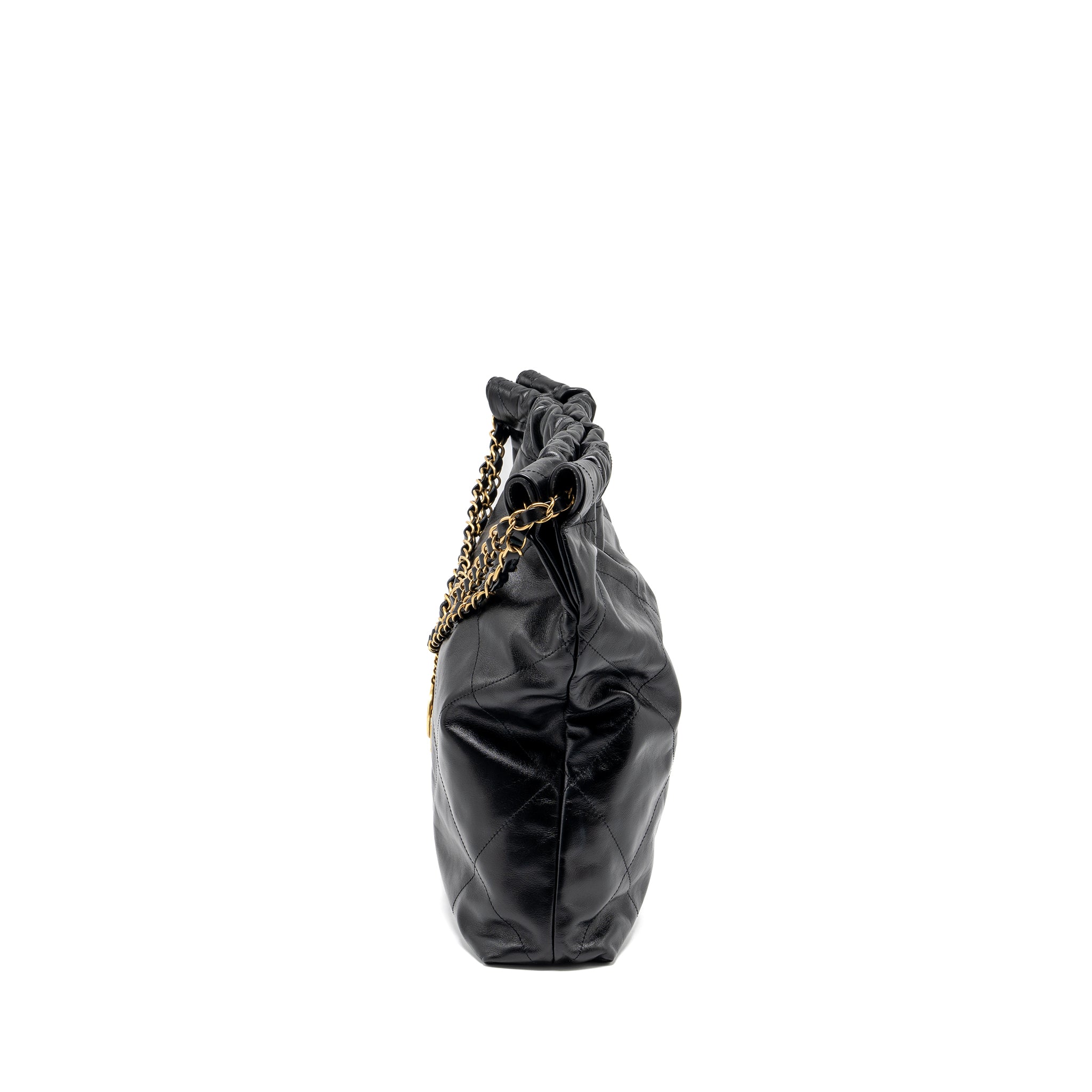 Chanel Medium 22 Bag Shiny Calfskin Black GHW (Microchip) - Image 4