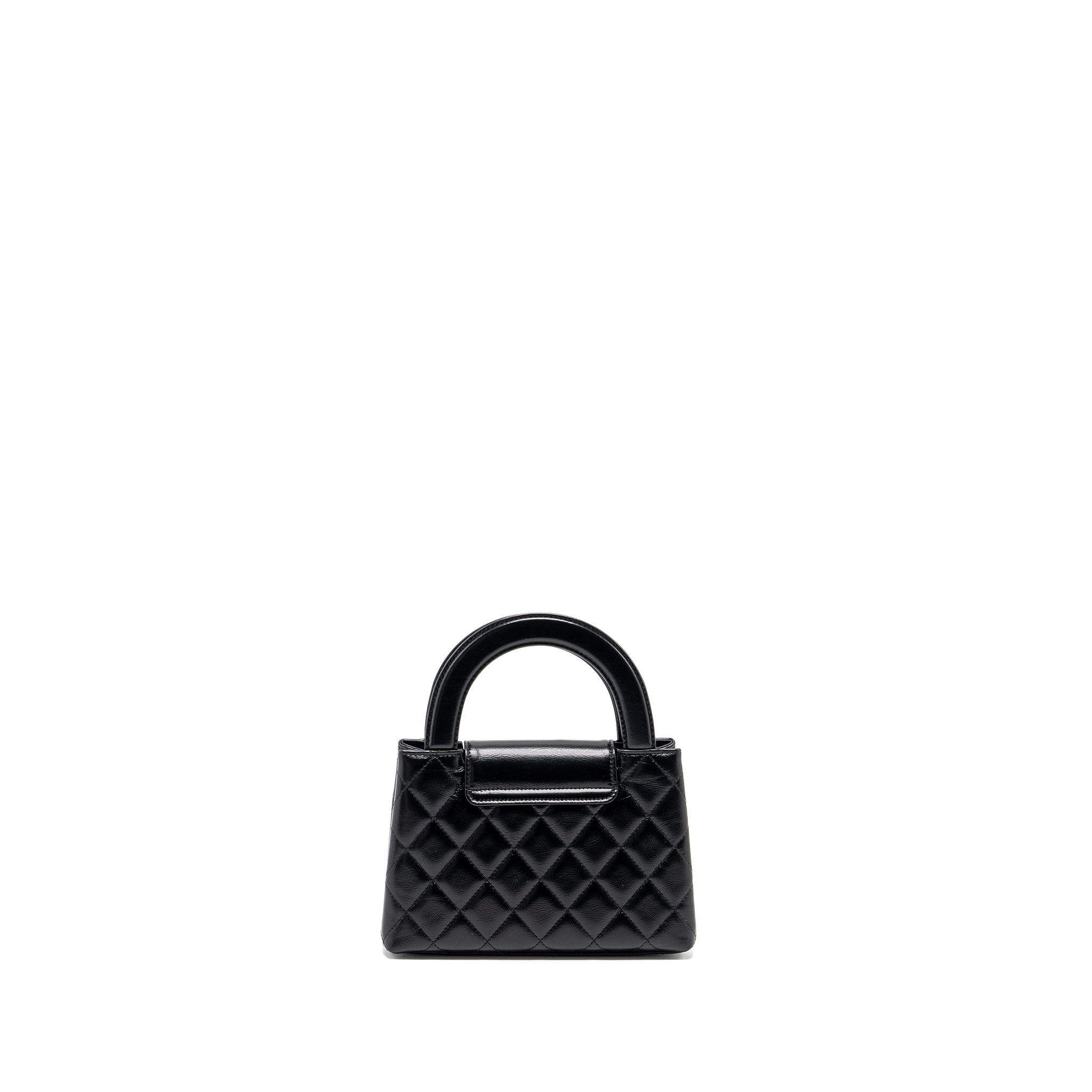Chanel 24P Mini Shopping Tote/ Kelly Bag Calfskin Black GHW (MICROCHIP) - Image 2
