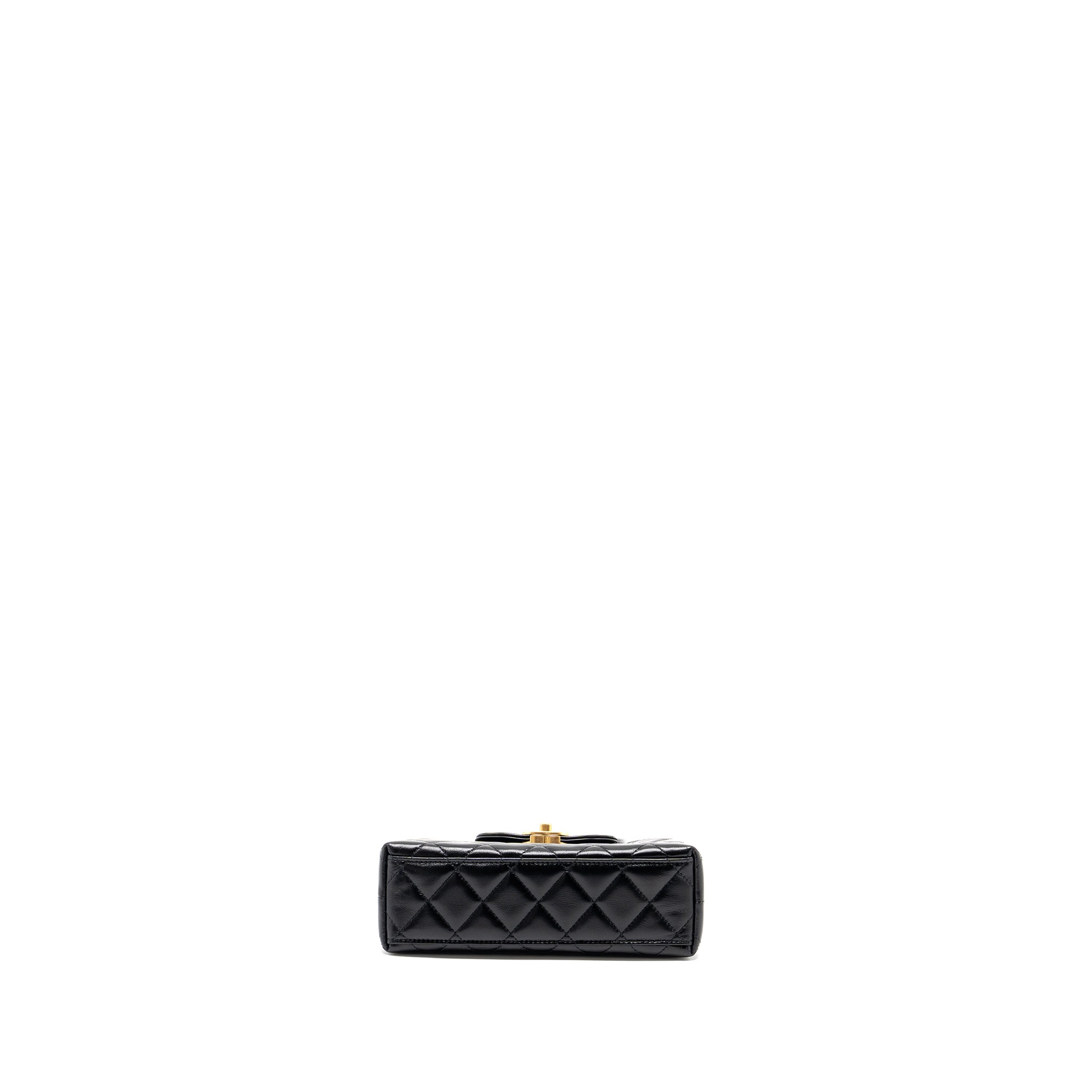 Chanel 24P Mini Shopping Tote/ Kelly Bag Calfskin Black GHW (MICROCHIP) - Image 5