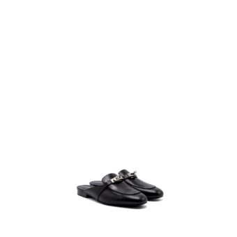 hermes size 37.5 OZ mule goatskin black SHW