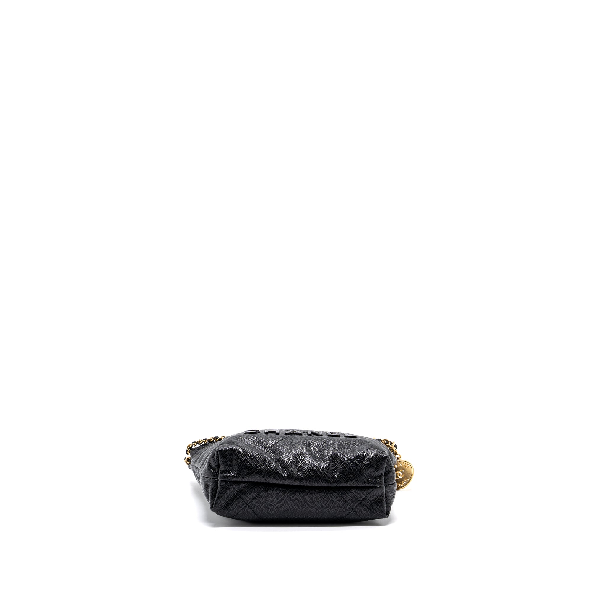 Chanel mini 22 bag caviar black GHW (microchip) - Image 5