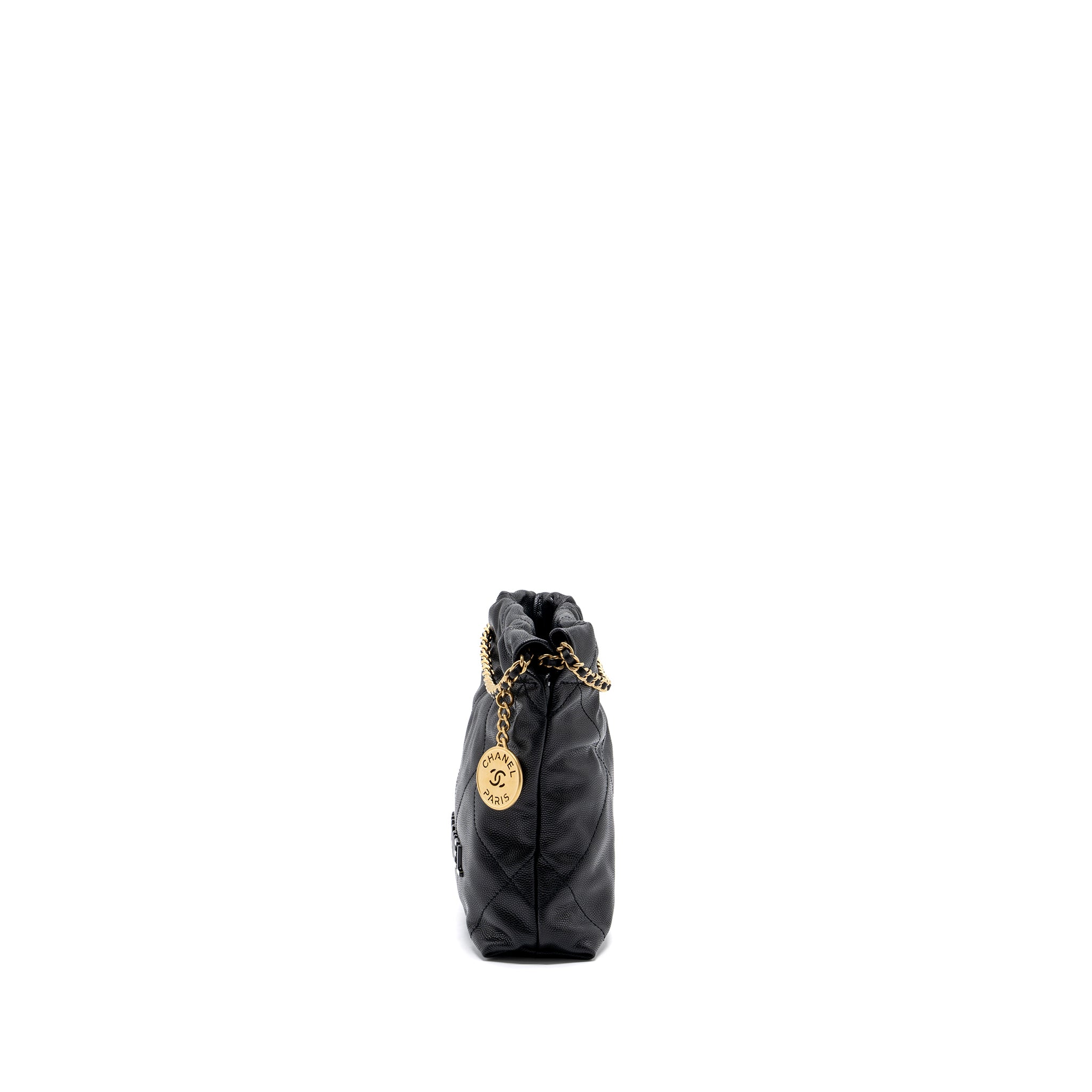 Chanel mini 22 bag caviar black GHW (microchip) - Image 4