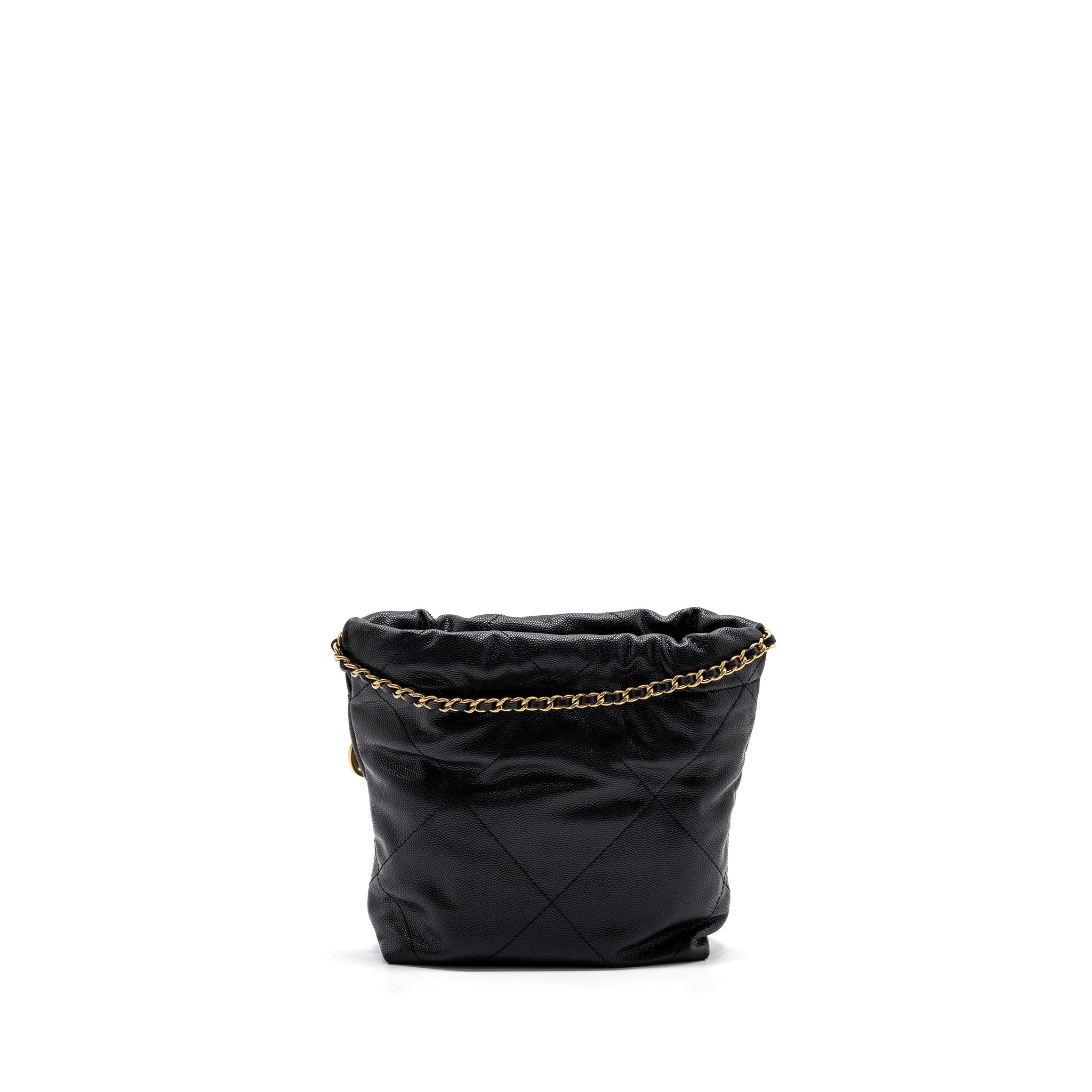 Chanel mini 22 bag caviar black GHW (microchip) - Image 2