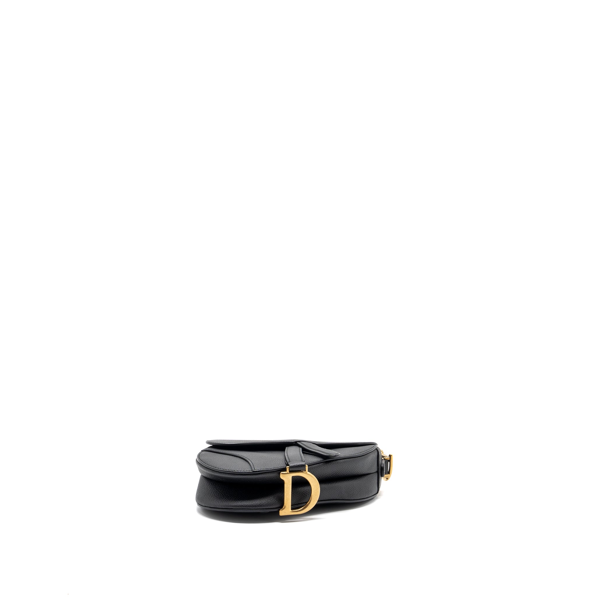 Dior Mini Saddle Bag Calfskin Black GHW With An Extra Dior Strap - Image 5