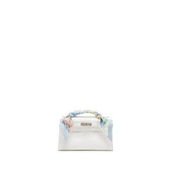 Hermes Kelly Pochette swift New White SHW stamp B