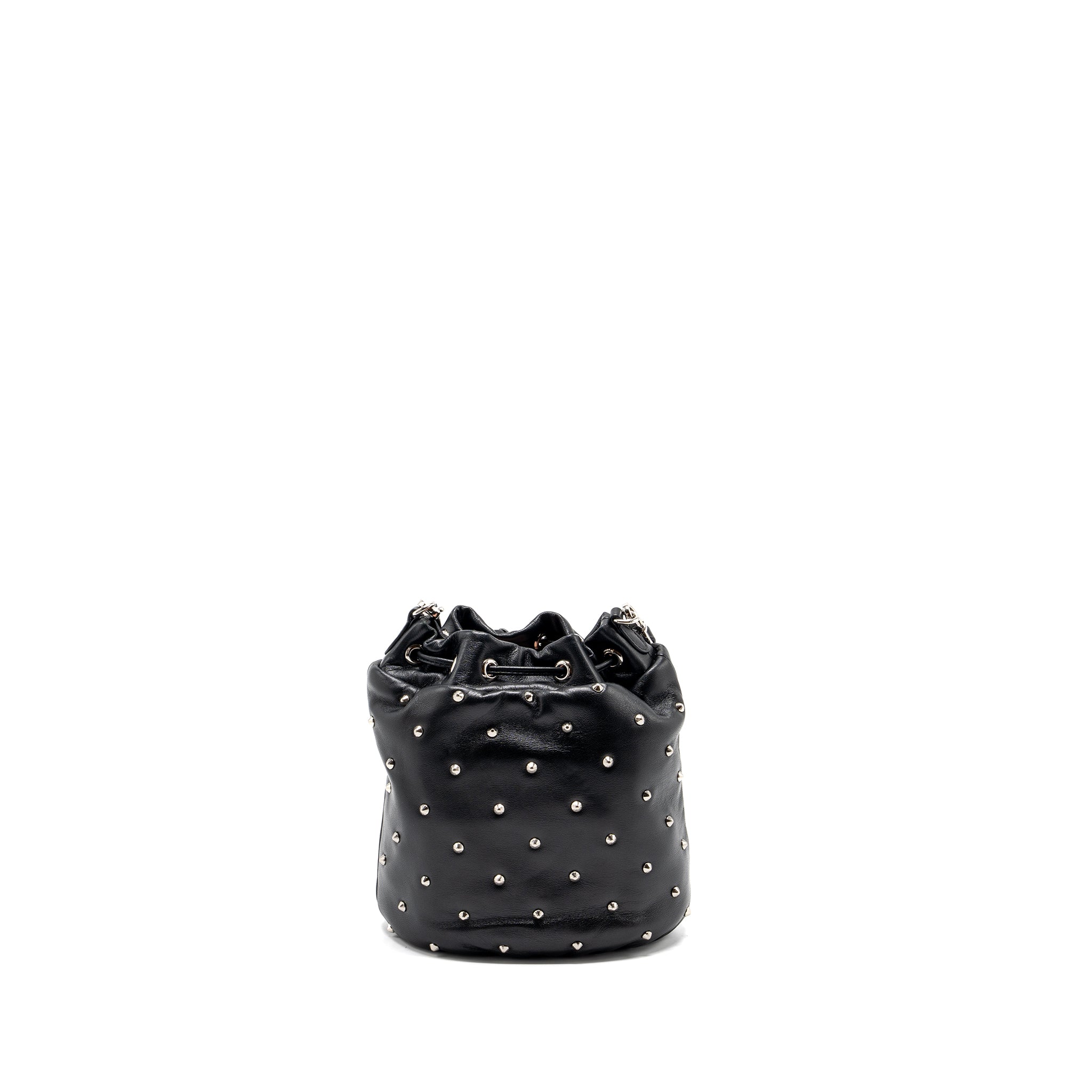 Miu Miu Small Bucket Bag Studded Nappa Lambskin BLACK SHW - Image 2