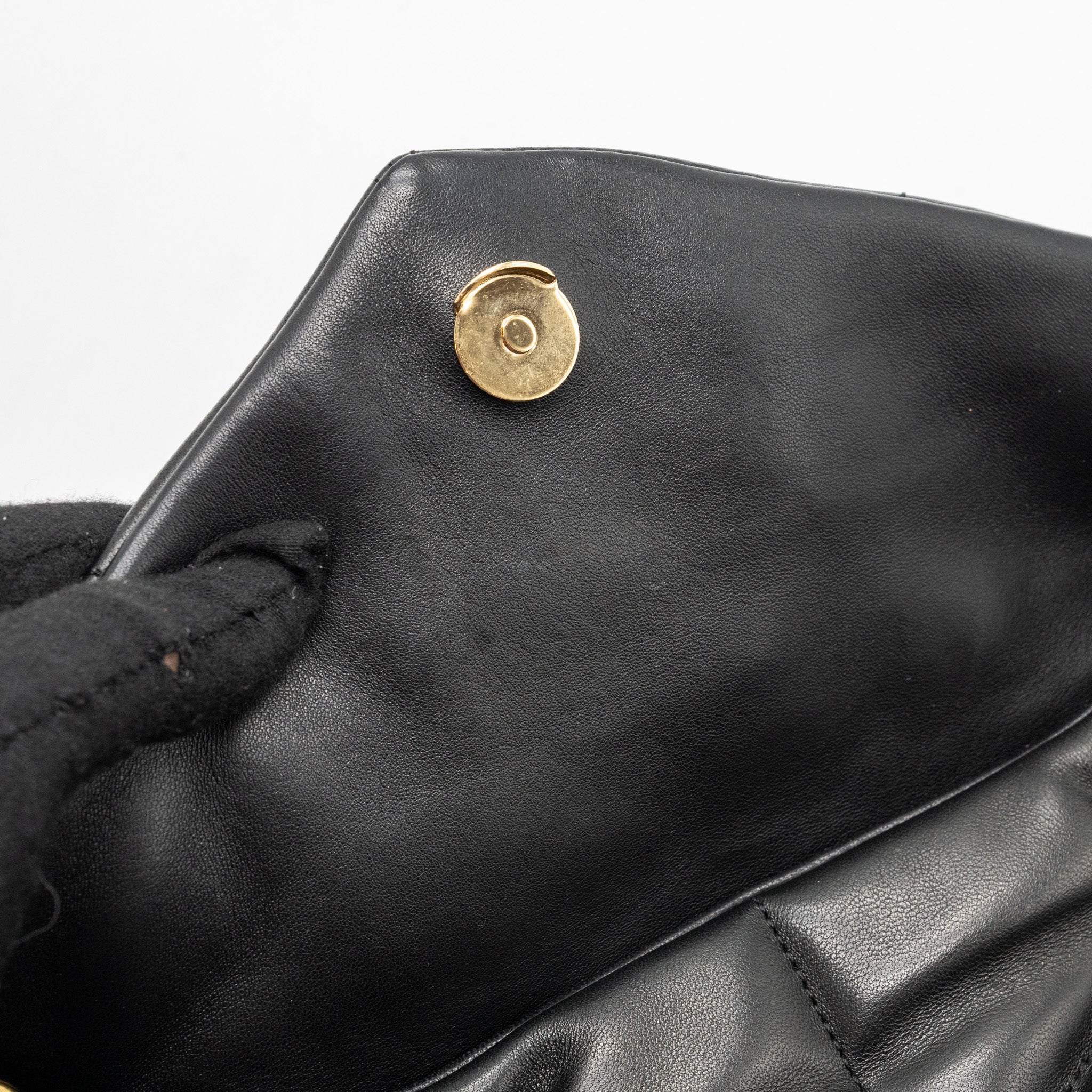 Saint Laurent/YSL Small Puffer Bag Nappa Black Multicolour Hardware - Image 10