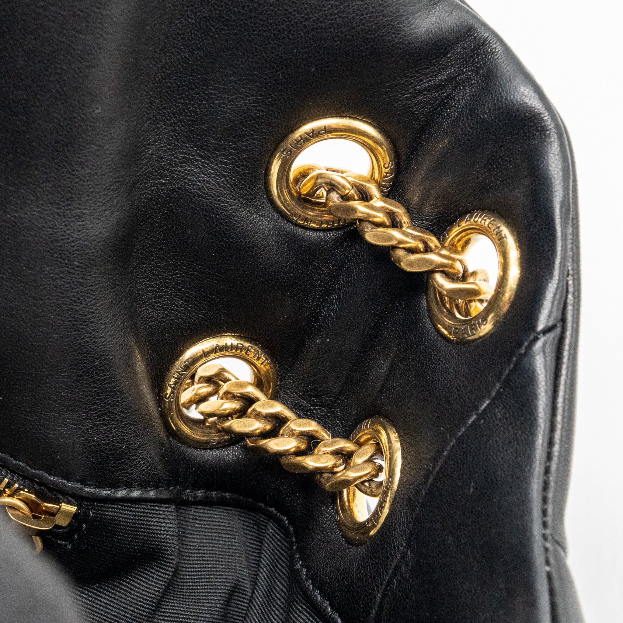 Saint Laurent/YSL Small Puffer Bag Nappa Black Multicolour Hardware - Image 14