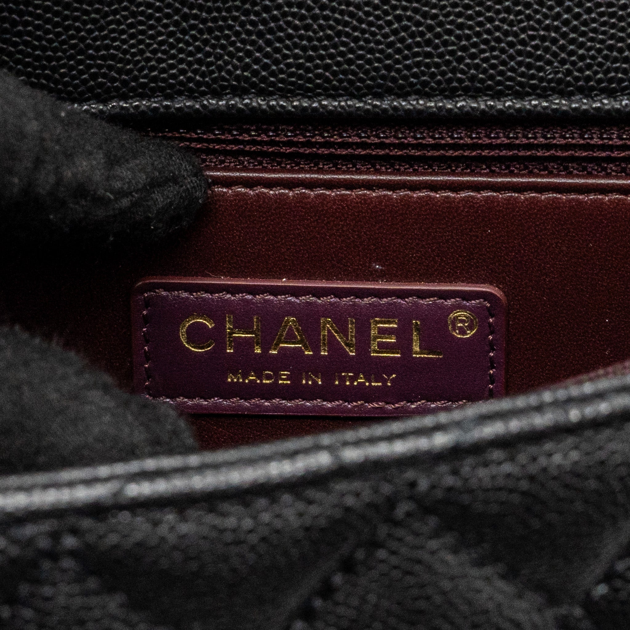 Chanel Medium Coco Handle Lizard Embossed Handle Caviar Black LGHW (Microchip) - Image 14