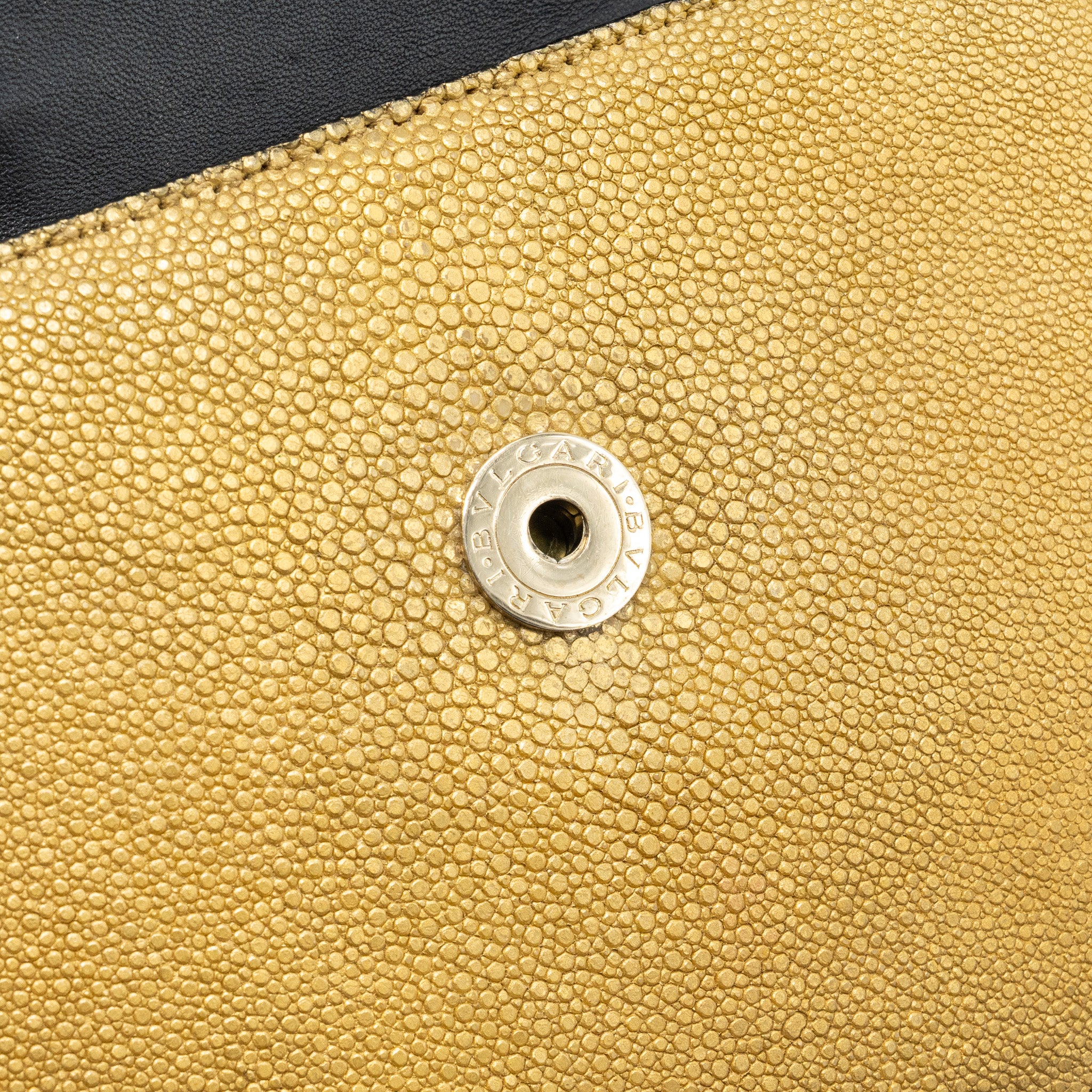 Bvlgari Serpenti Forever Crossbody Bag Stingray Leather Gold LGHW - Image 11