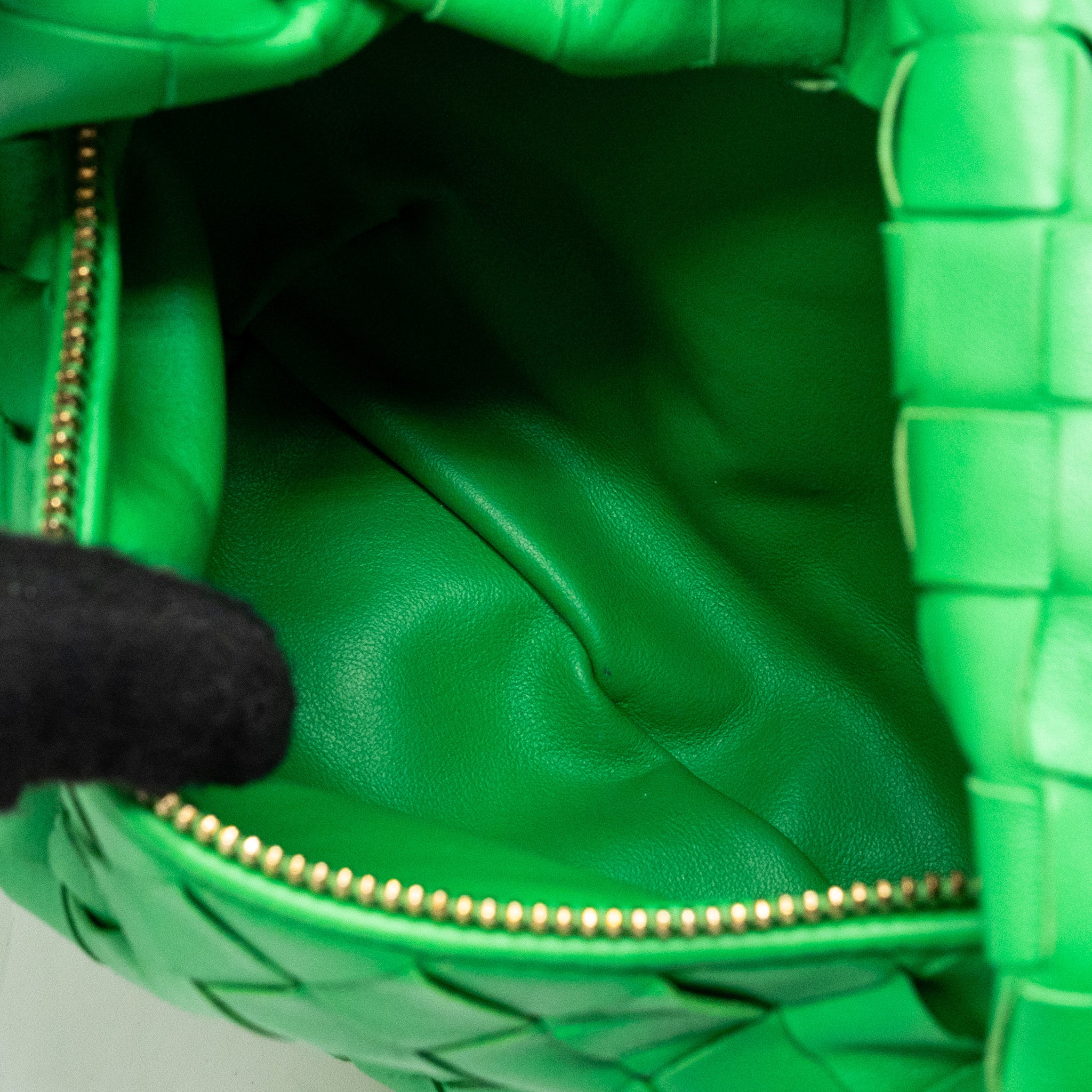 Bottega Veneta Mini Jodie Bag Lambskin Green GHW - Image 9
