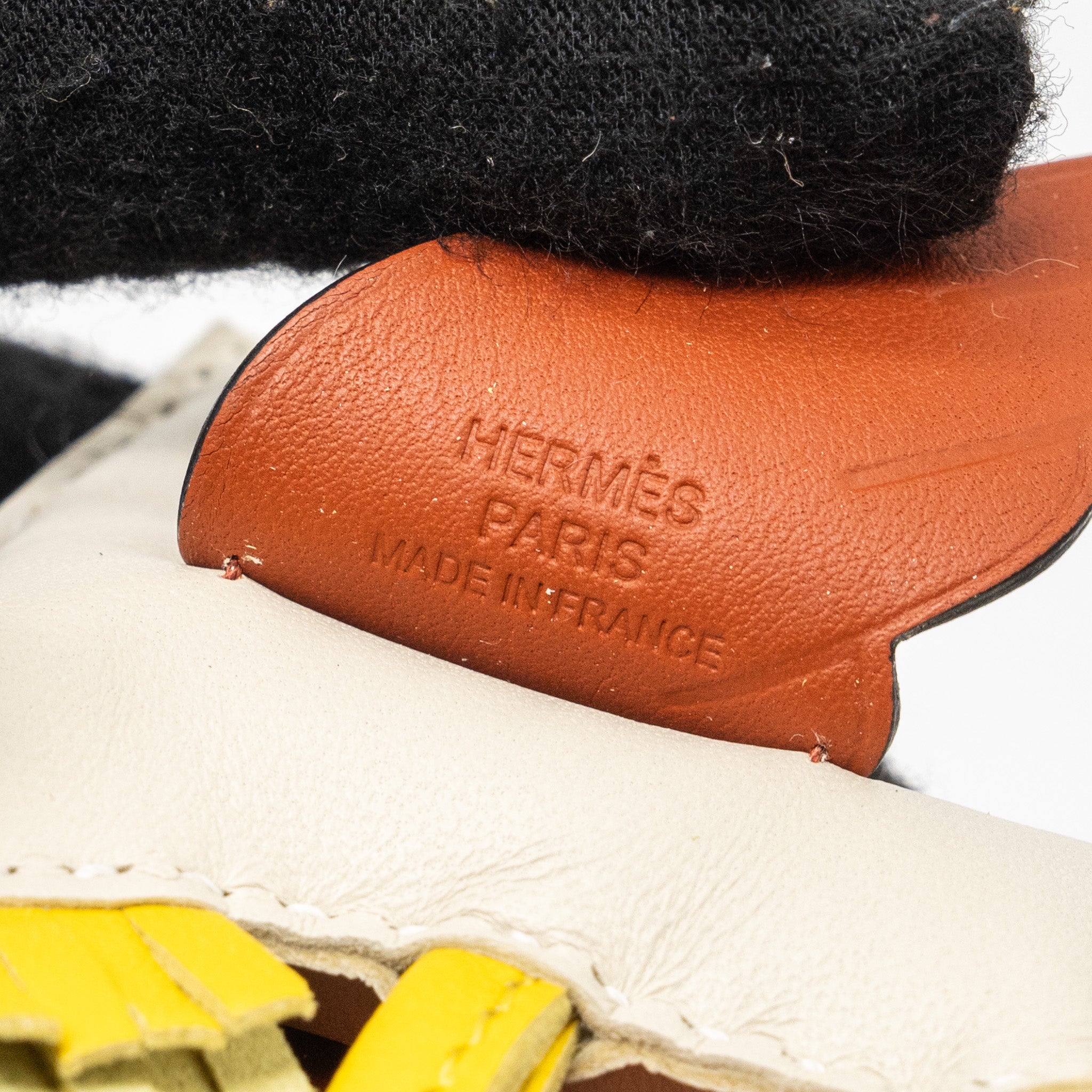Hermes Pegase Rodeo PM Bag Charm Craie / Jaune De Naples / Cuvier Stamp B - Image 3
