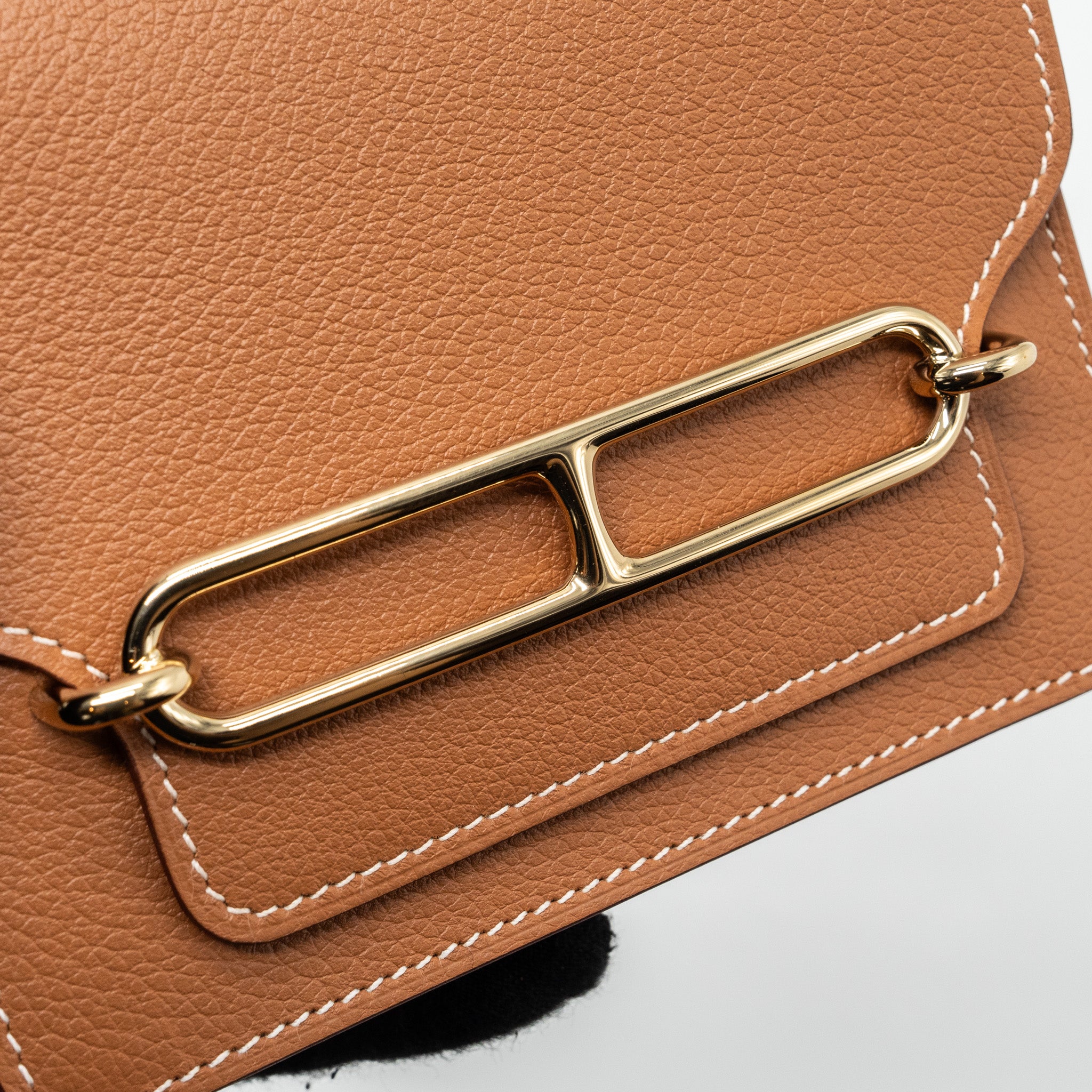 Hermes Roulis Slim Evercolor Gold GHW Stamp B - Image 7
