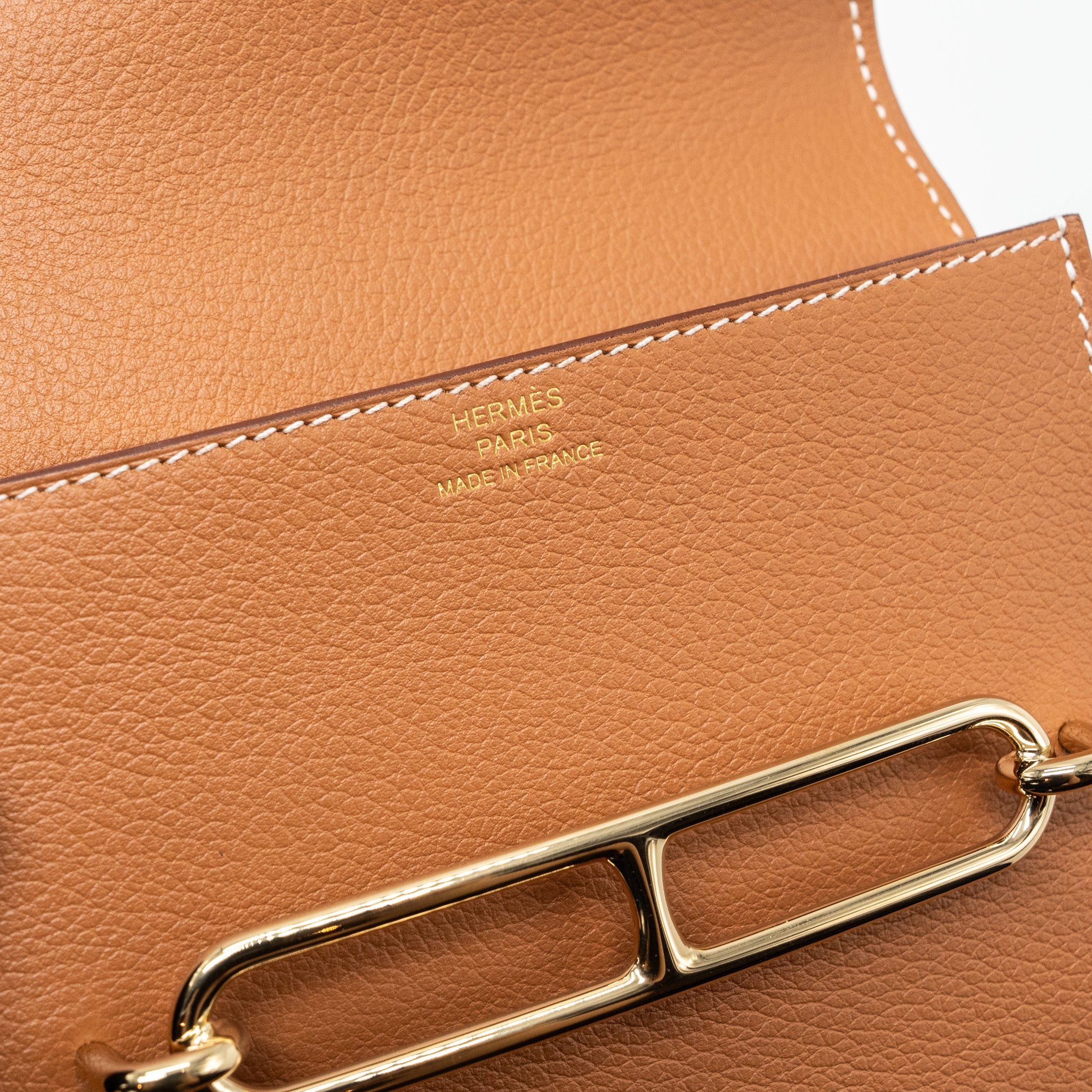 Hermes Roulis Slim Evercolor Gold GHW Stamp B - Image 9
