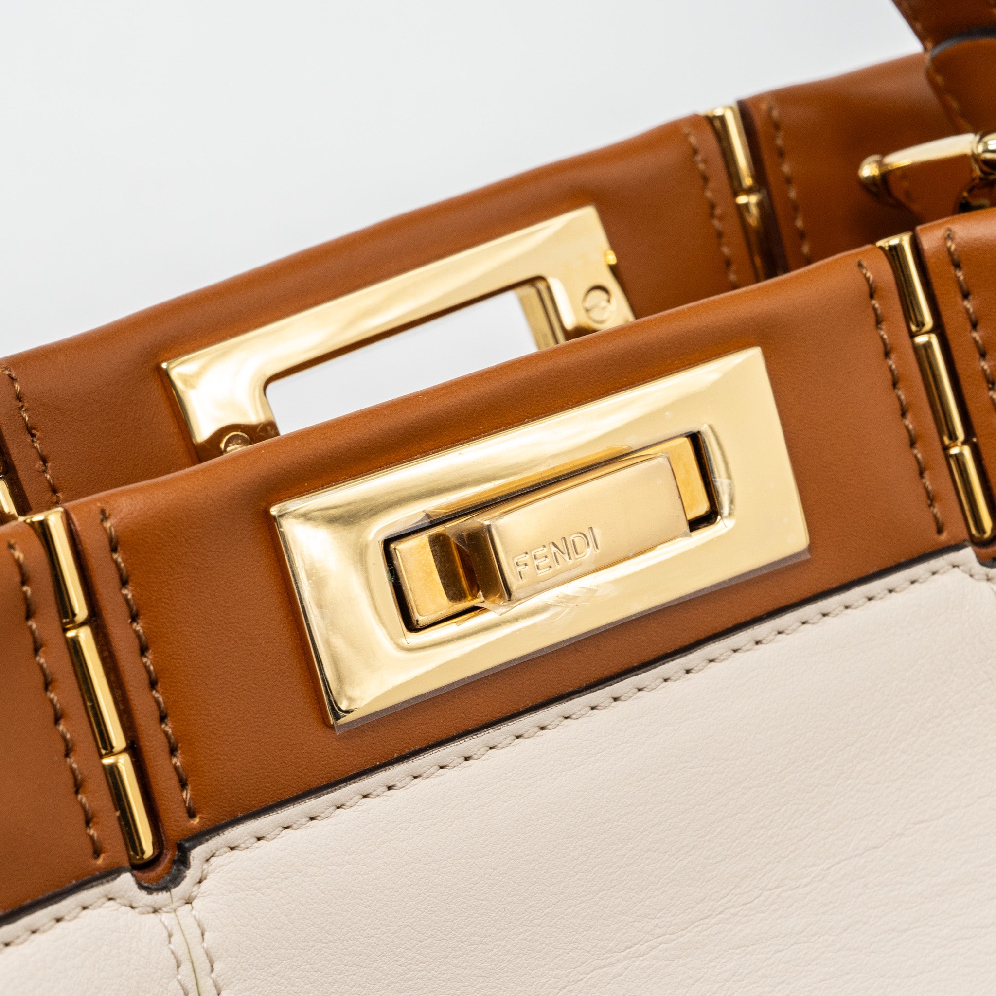 Fendi Medium Peekaboo Bag Calfskin Multicolour GHW - Image 8
