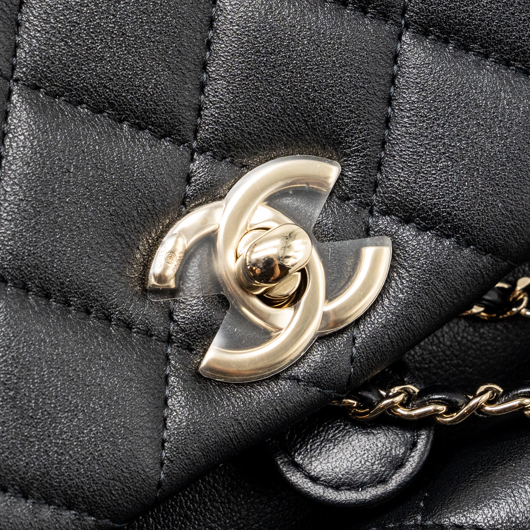 Chanel 24P Mini Duma Backpack Calfskin Black LGHW (Microchip) - Image 9