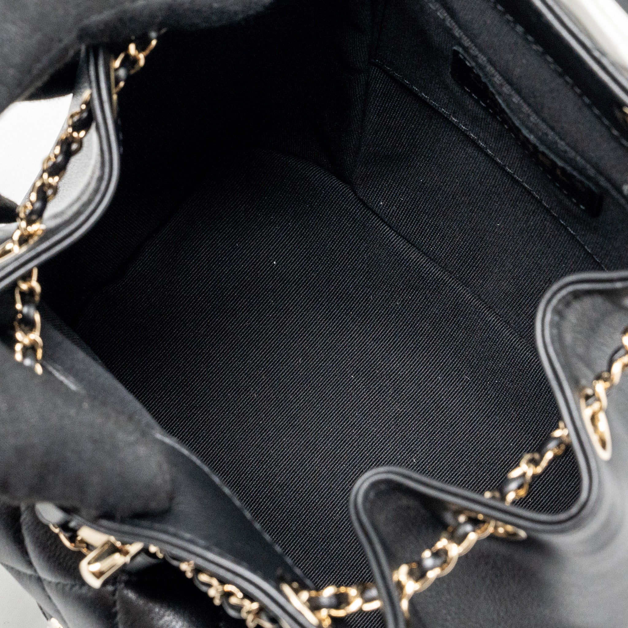 Chanel 24P Mini Duma Backpack Calfskin Black LGHW (Microchip) - Image 12
