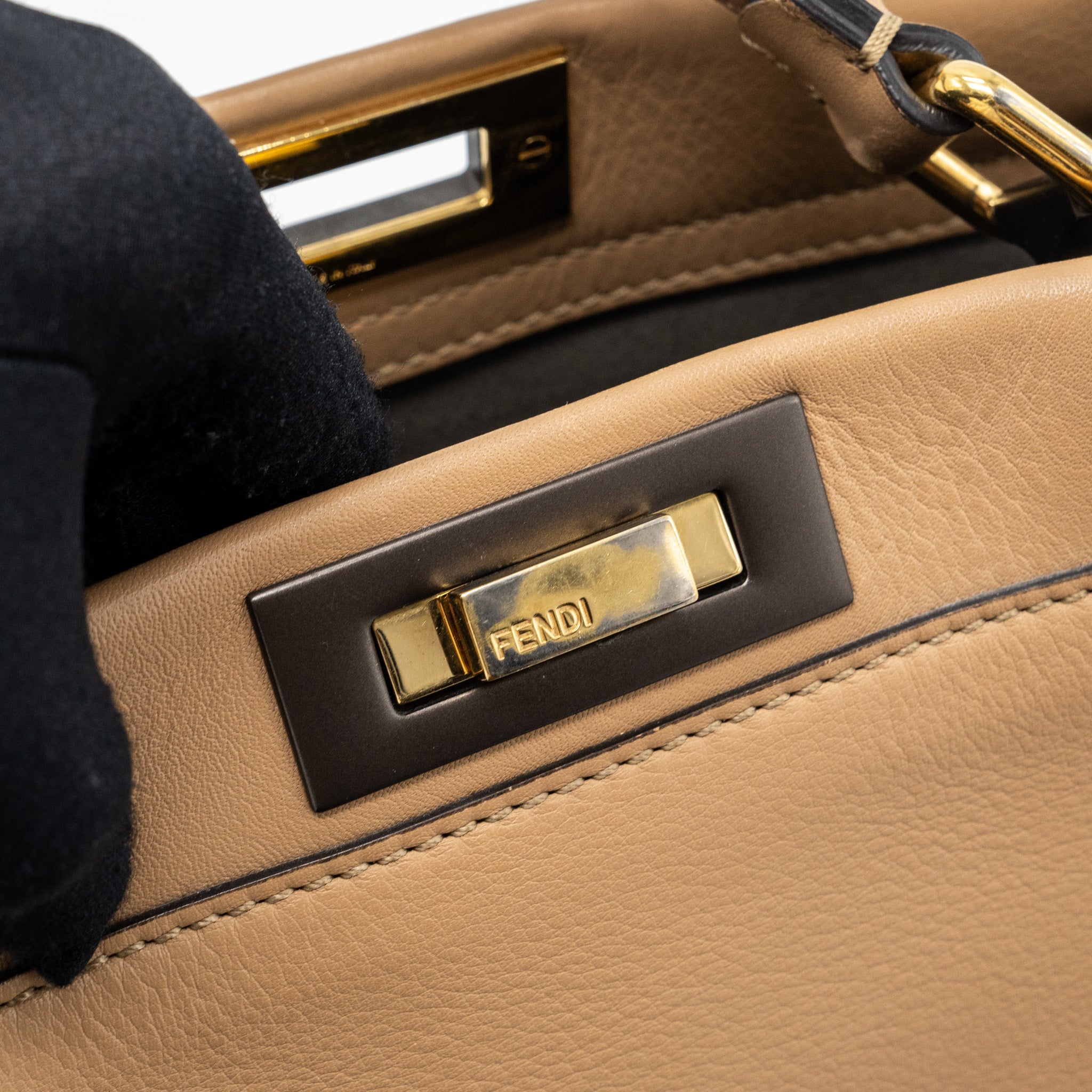 Fendi medium peekaboo calfskin tobacco multicolor hardware - Image 9