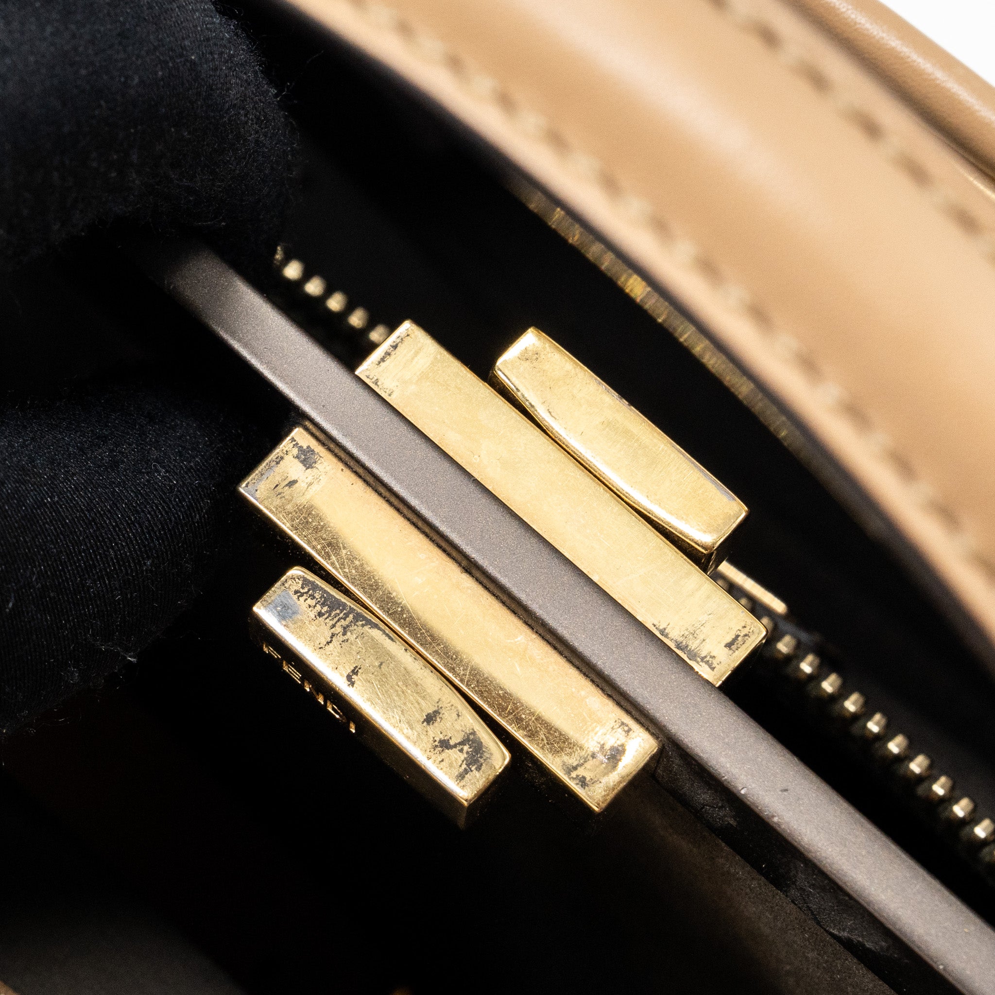 Fendi medium peekaboo calfskin tobacco multicolor hardware - Image 13
