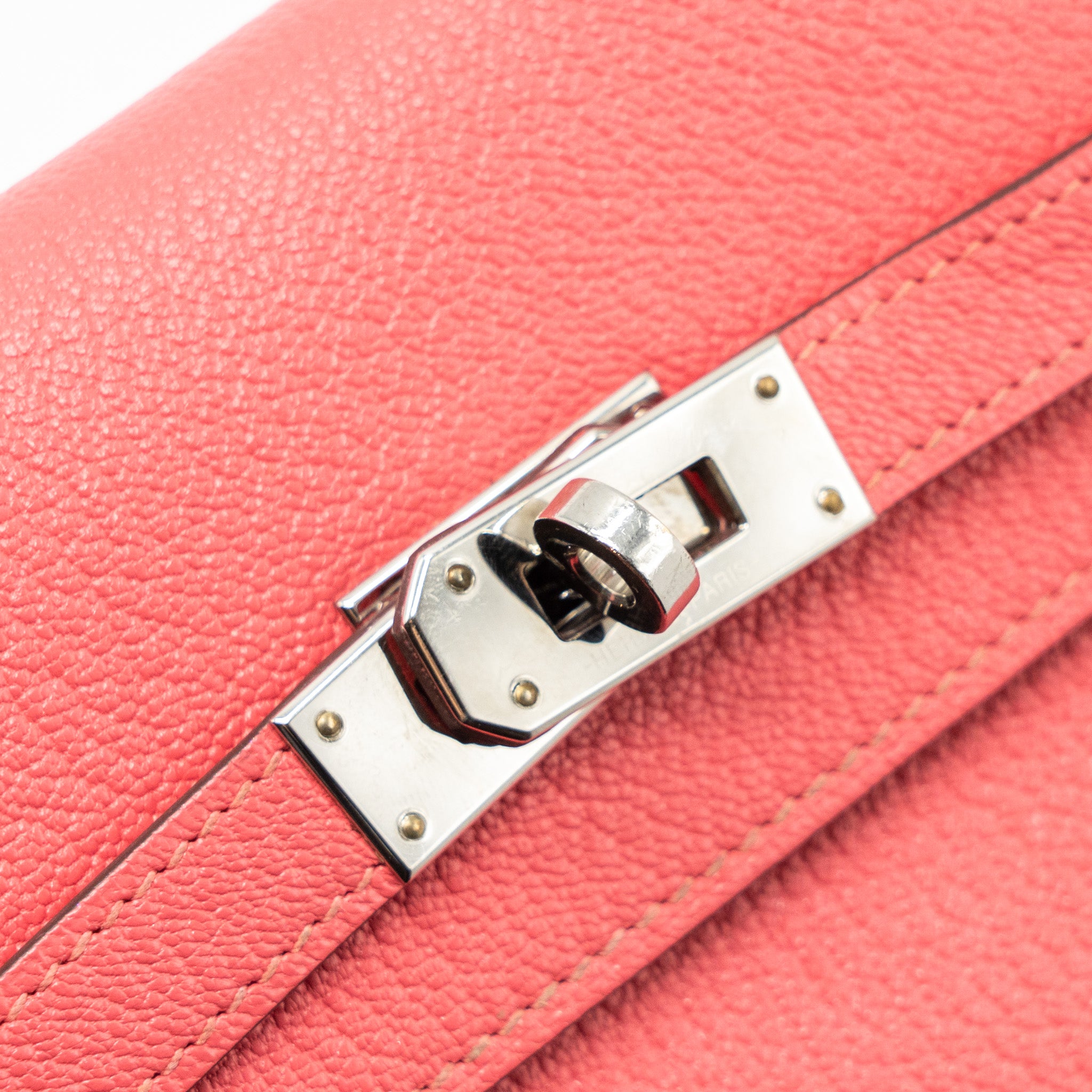 Hermes kelly compact wallet chevre mysore rose azalee SHW stamp C - Image 9